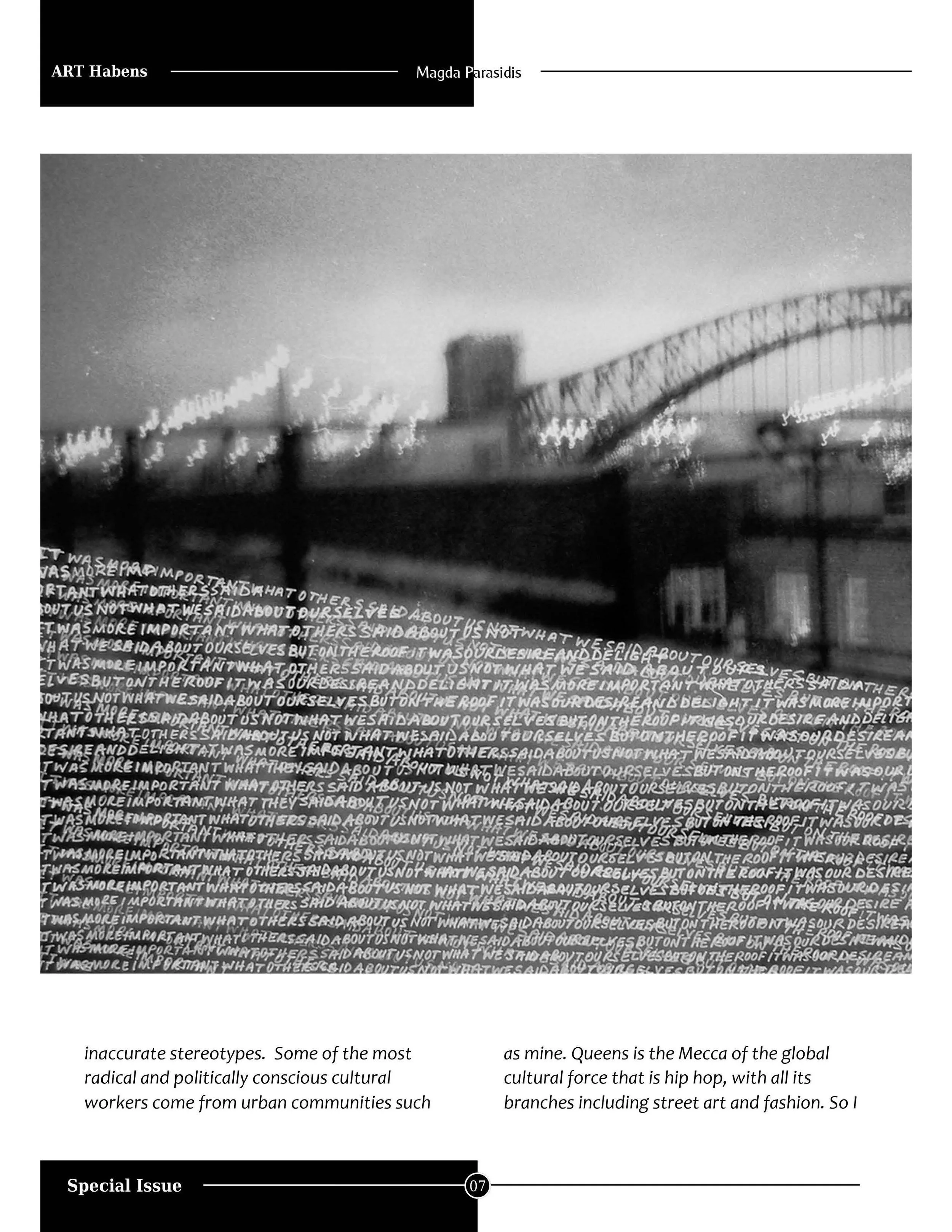 ART HABENS Contemporary Art Review magazine featuring contemporary artwork from Magda Parasidis Ghosts in Sunlight photocollage