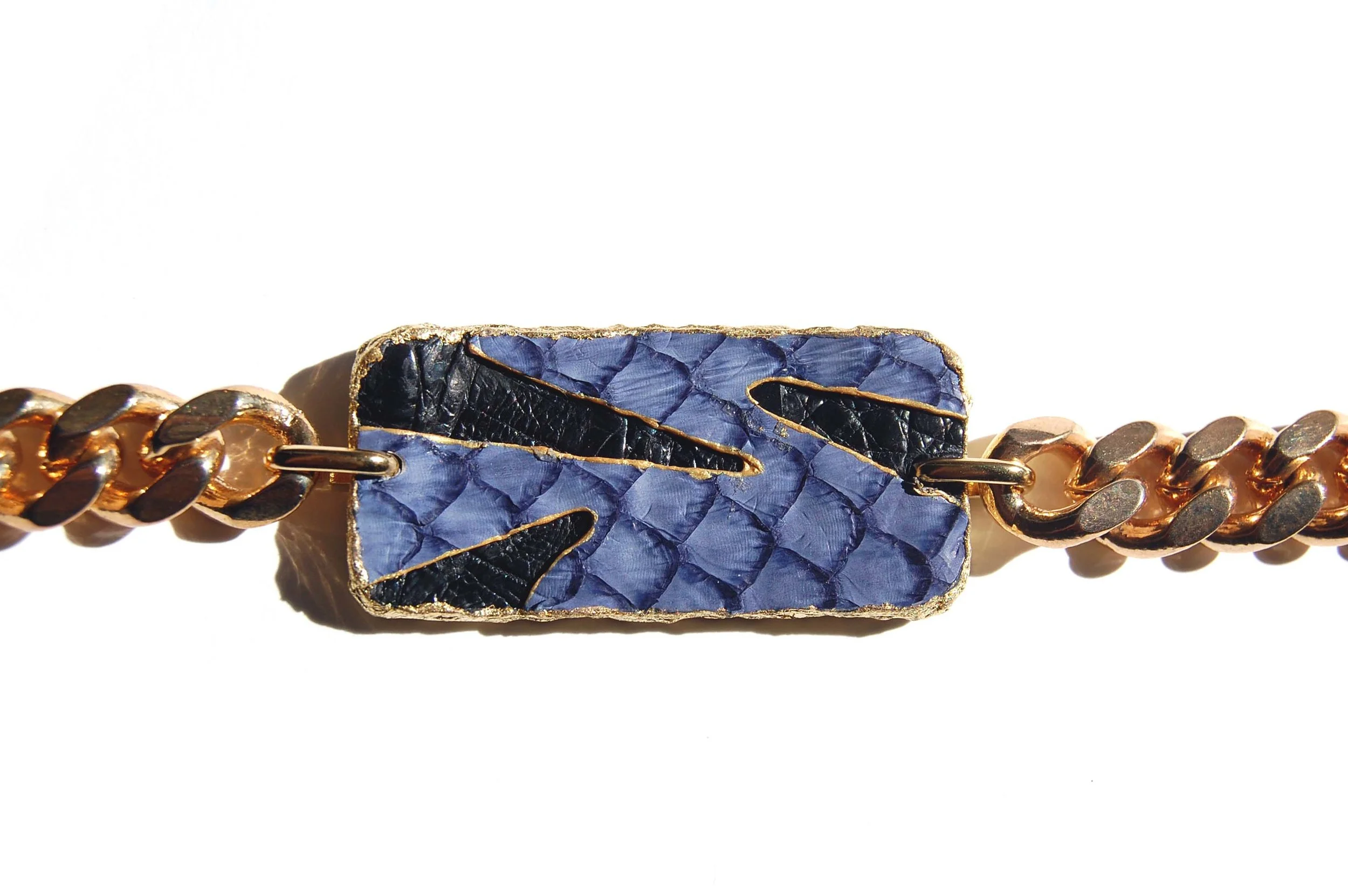 MAGDA PARASIDIS / Artist / Maker / Designer / Holy Harlot Jewelry / Artist-made snakeskin jewelry Balenciaga Inlay necklace