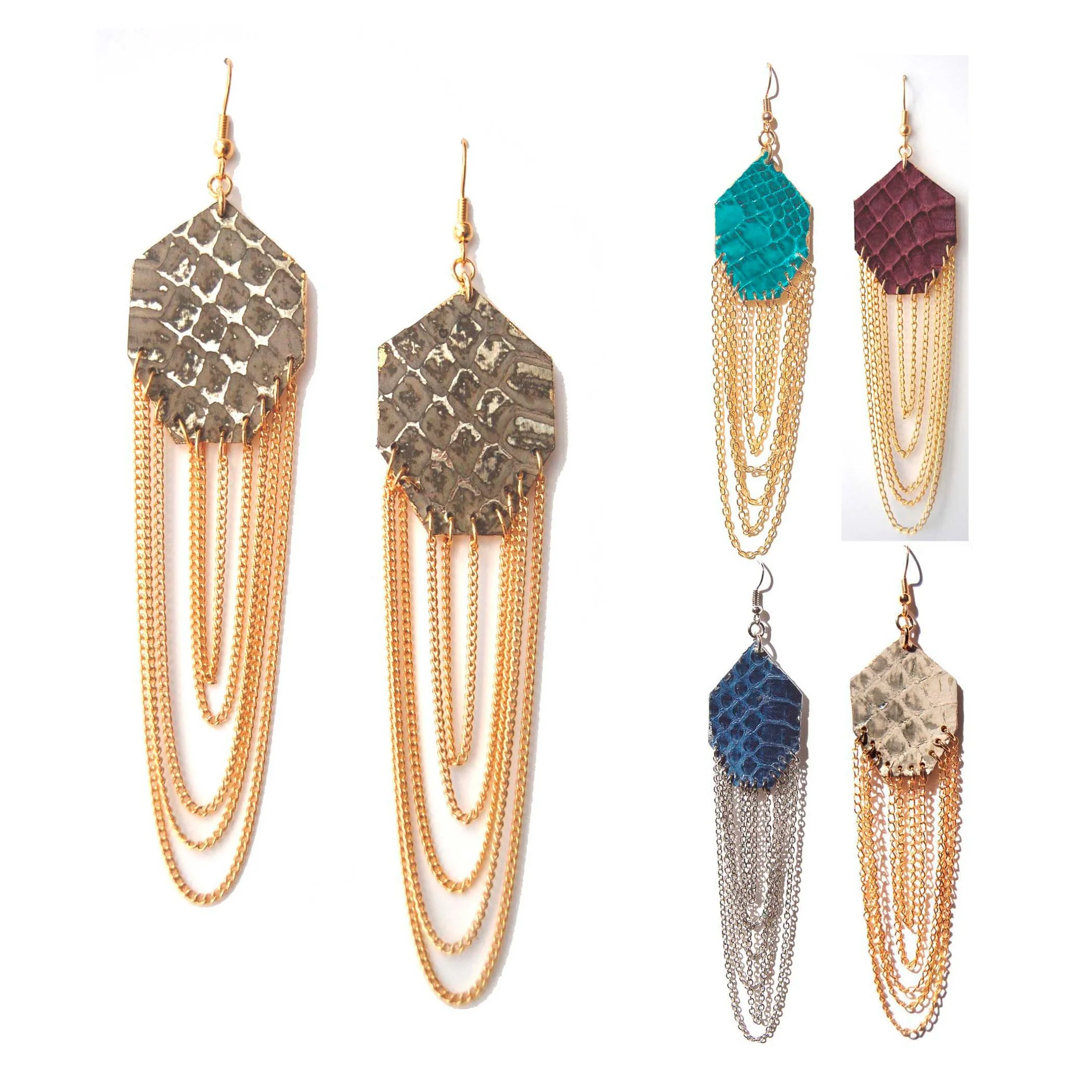 Gem Snakeskin Earrings