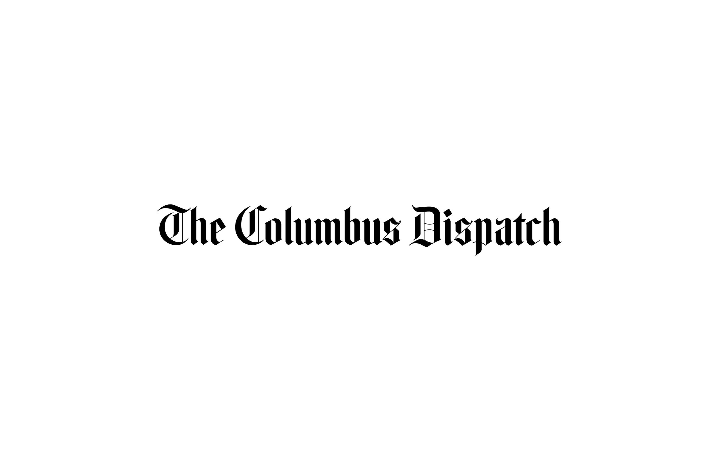 The logo of The Columbus Dispatch newspaper in black and white.