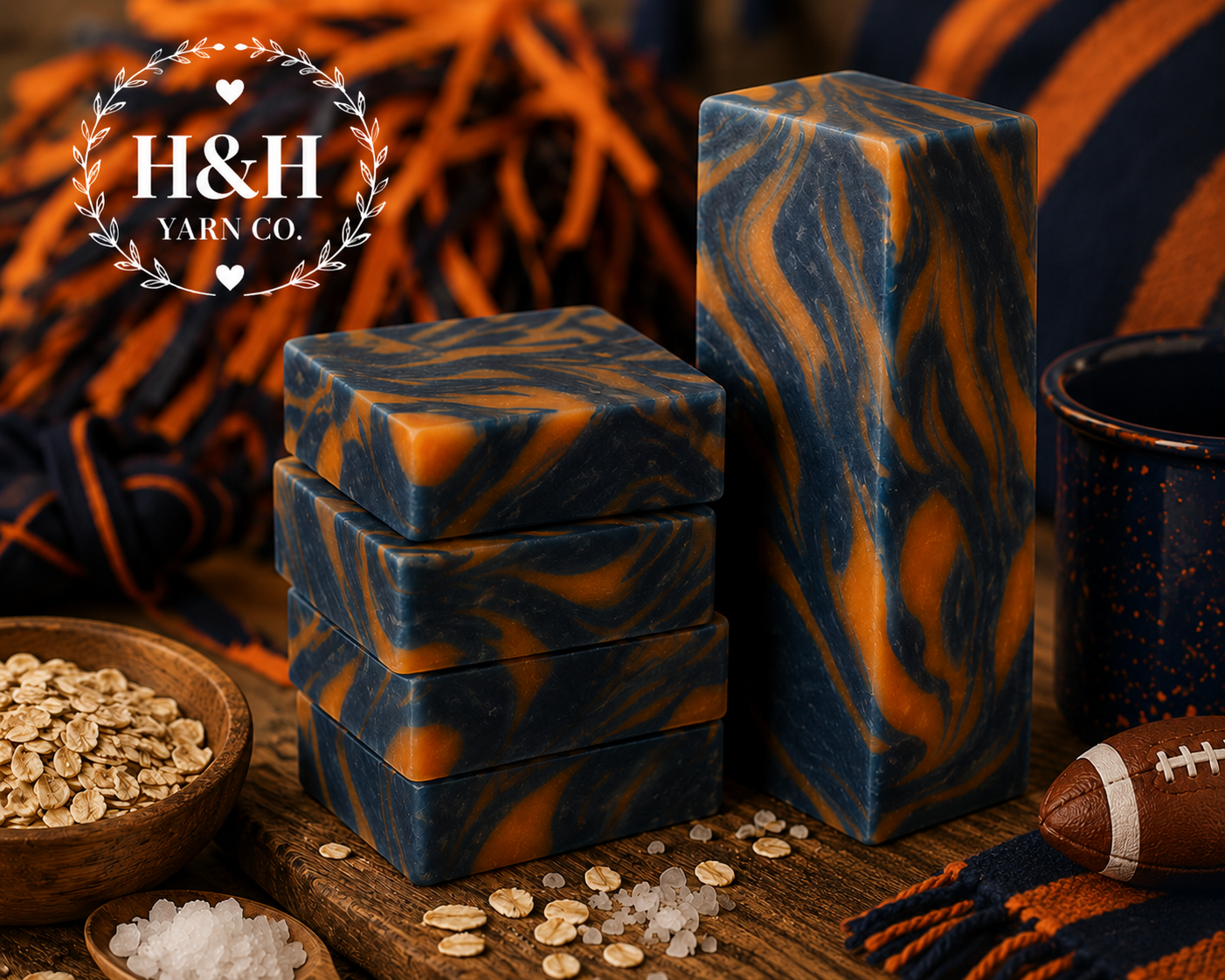 Saturday in Orange & Navy
