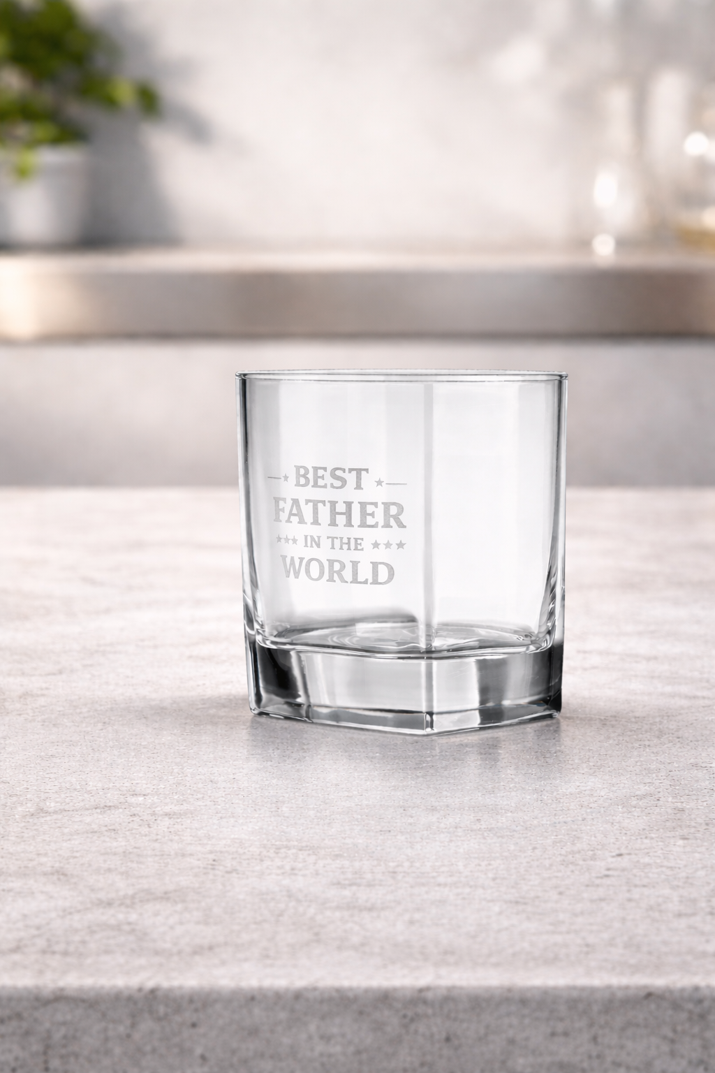 Modern Square Whiskey Glass | Custom Engraved