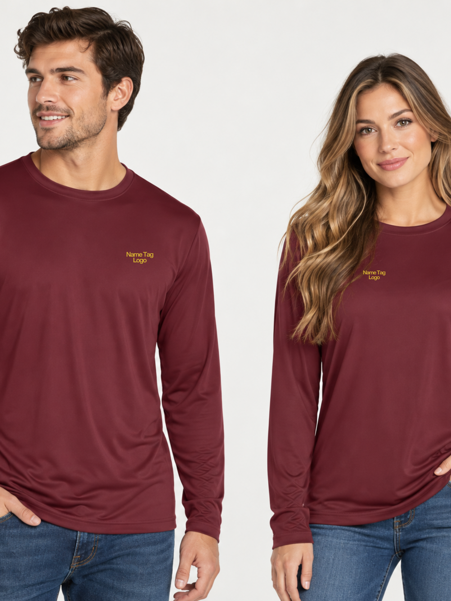 Custom Dry-Fit Long Sleeve Performance Shirts