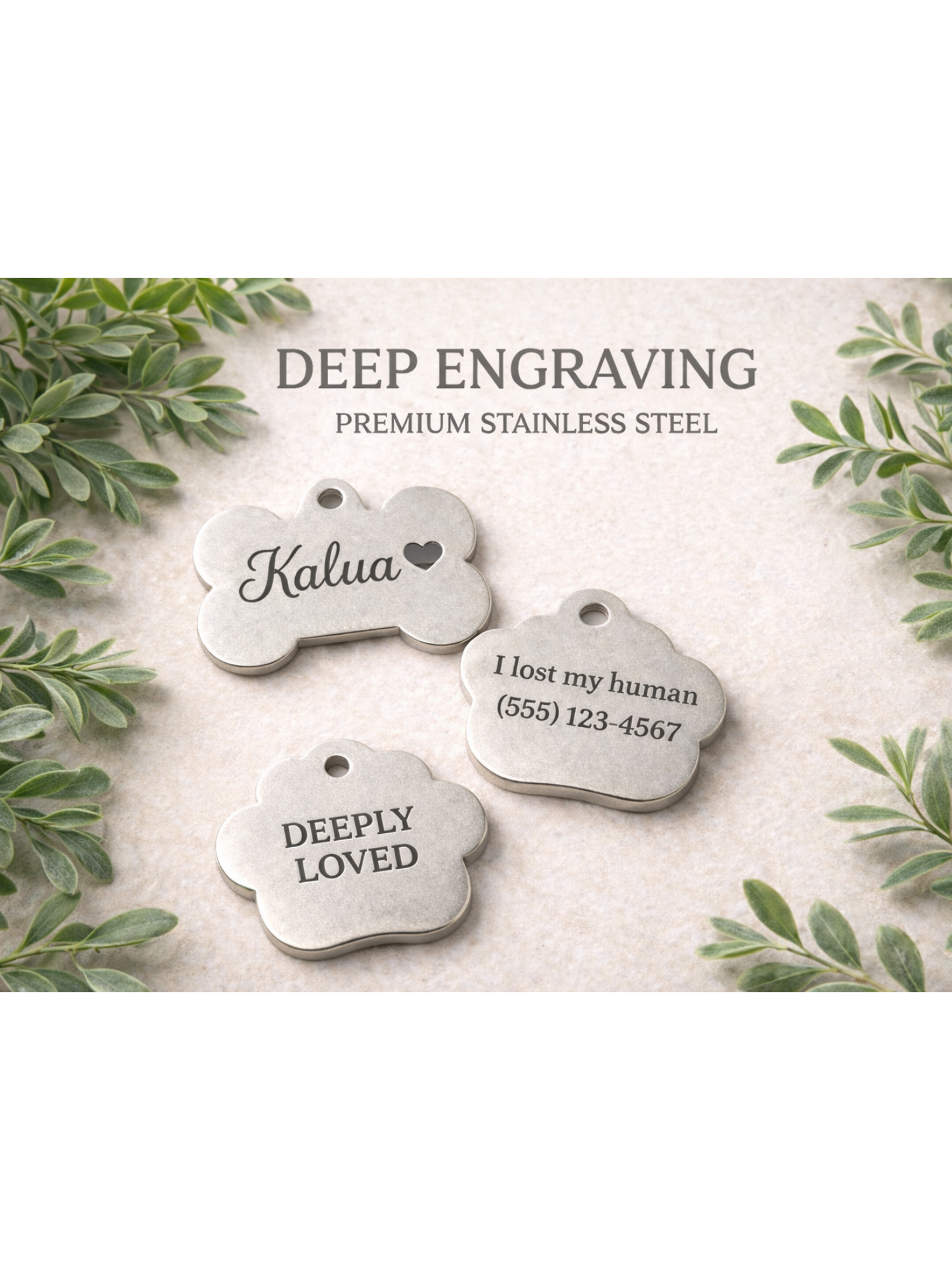 Classic Stainless Steel Pet Tags | Variety