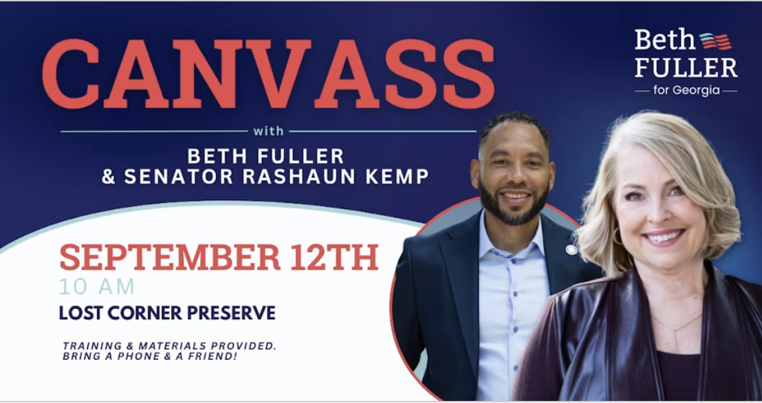 Canvass in Sandy Springs - Senator RaShaun Kemp & Beth Fuller!