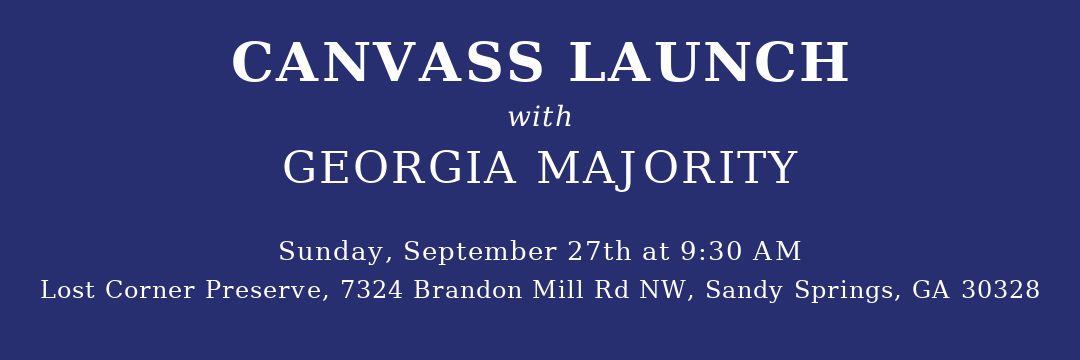 Canvass with Georgia Majority in HD 53