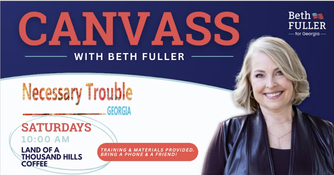 Canvass for Beth Fuller &amp; More with Necessary Trouble Georgia