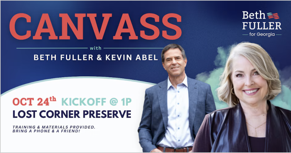 Canvass Sandy Springs with Beth Fuller and Kevin Abel