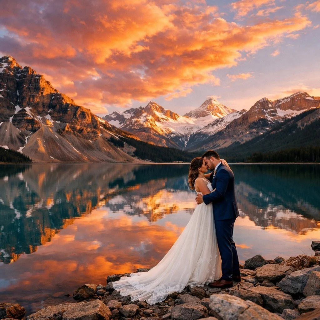 Quiet Sunrise or Fiery Sunset: Choosing Your Banff Elopement Vibe