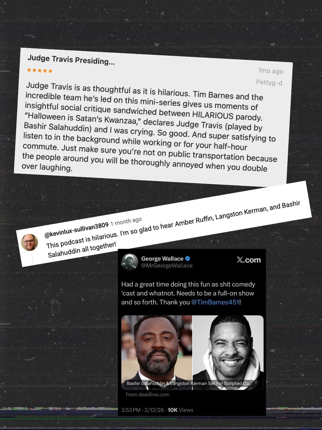 the people have spoken. thanks for supporting JUDGE TRAVIS! one more episode to go!