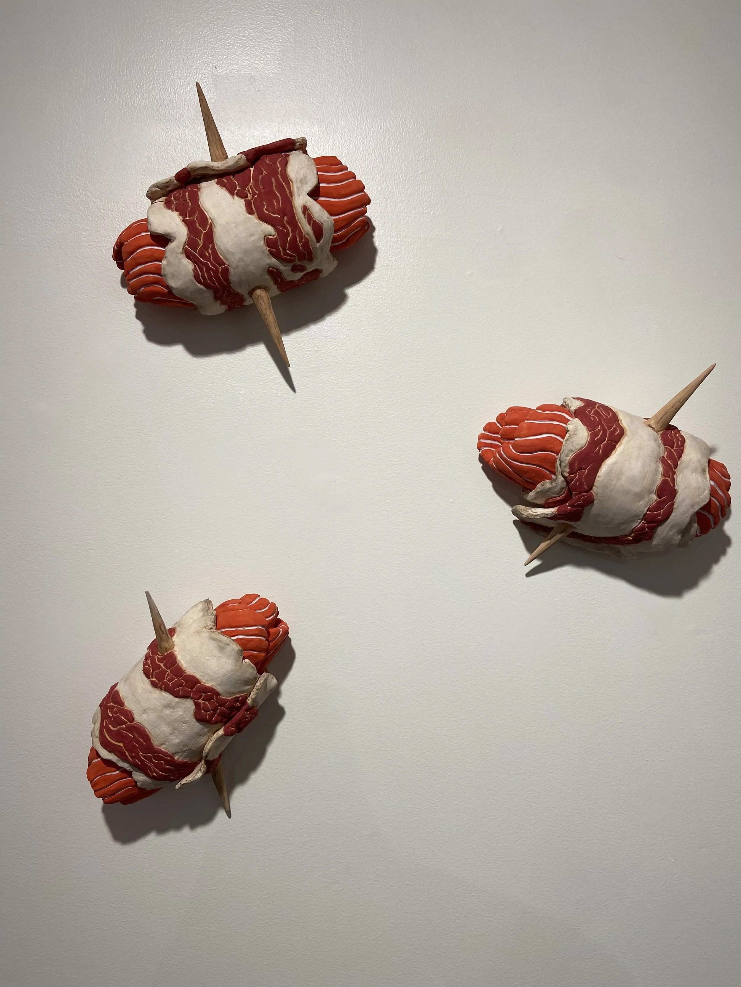 2025.
Stoneware, Underglaze, Glaze
~12"x5" ea.