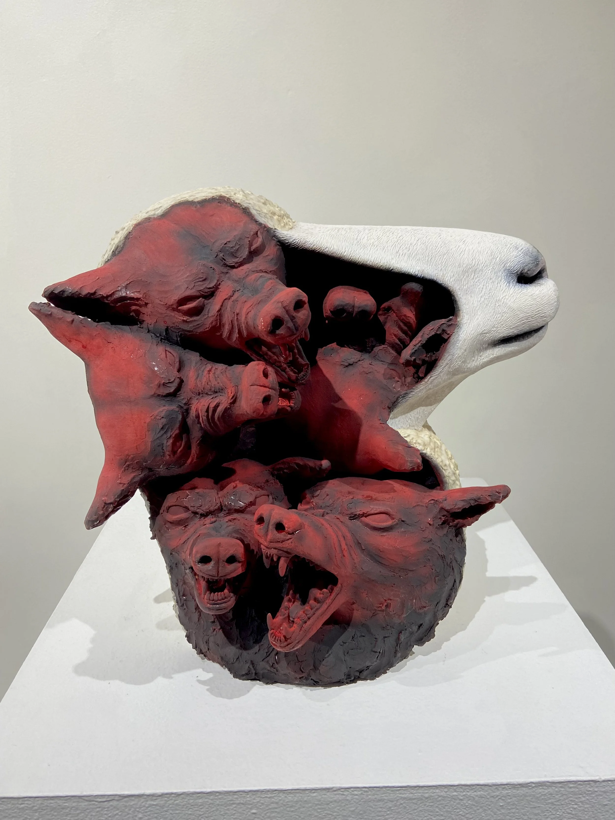 "Masking (The Things We Hide)"
2021
Stoneware, Terra Sigillata, Underglaze, Glaze