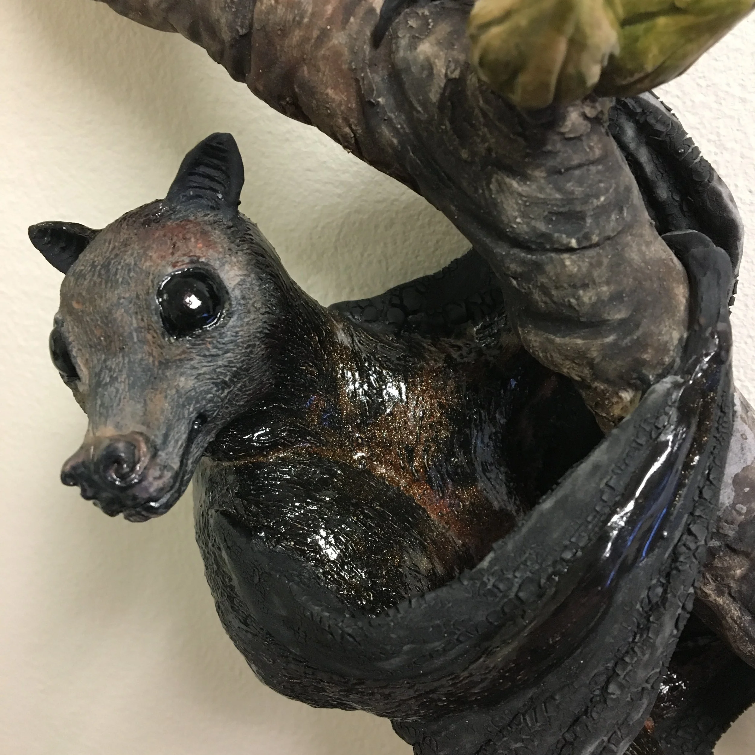 2018. 10" Long
Stoneware, Glaze, Stain Wash.