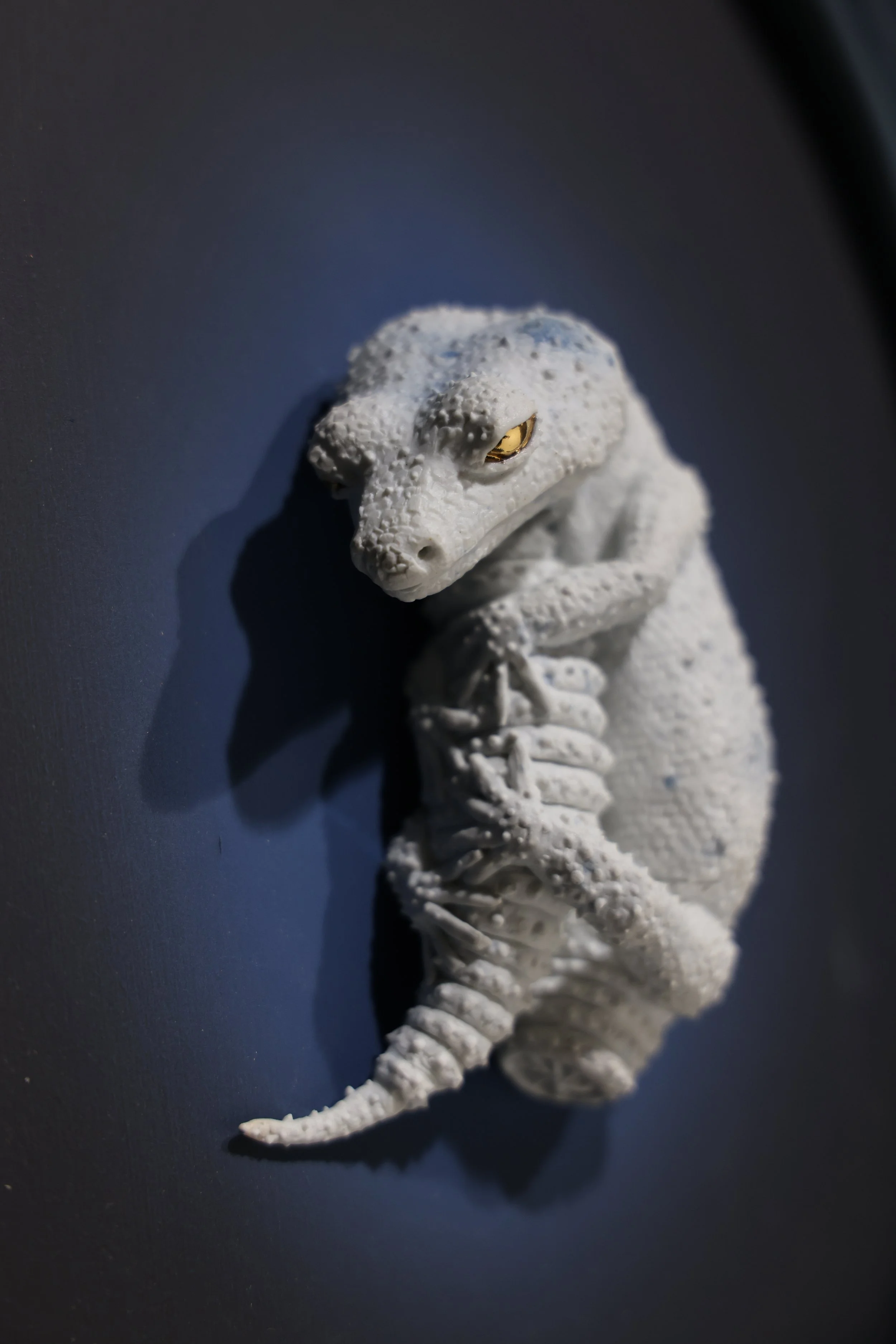 “Adapt/Survive”
2023. Stoneware, Cone10 Porcelain, Luster, Mason Stain, MDF, Paint.
Photo by: Hans Hallinen