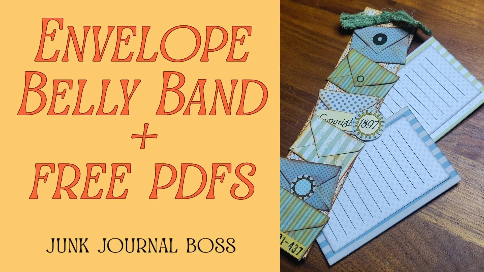 Tiny Envelope Belly Band + Journal Cards - Free Download