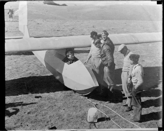 Col. Lindbergh and his glider.jpg