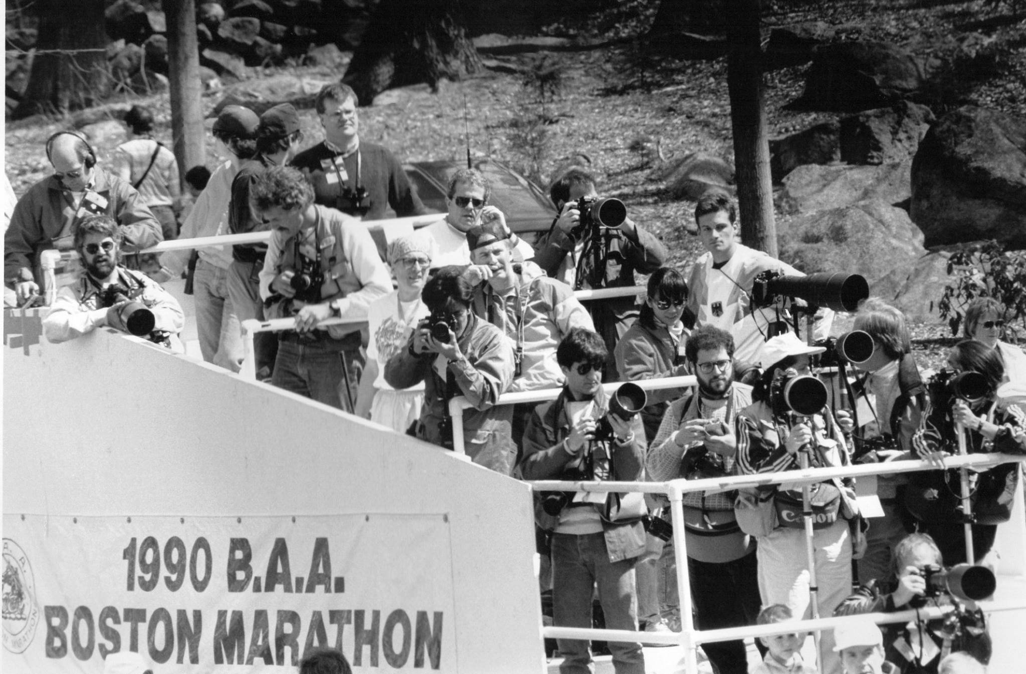BPPA members at the 1990 Boston Marathon