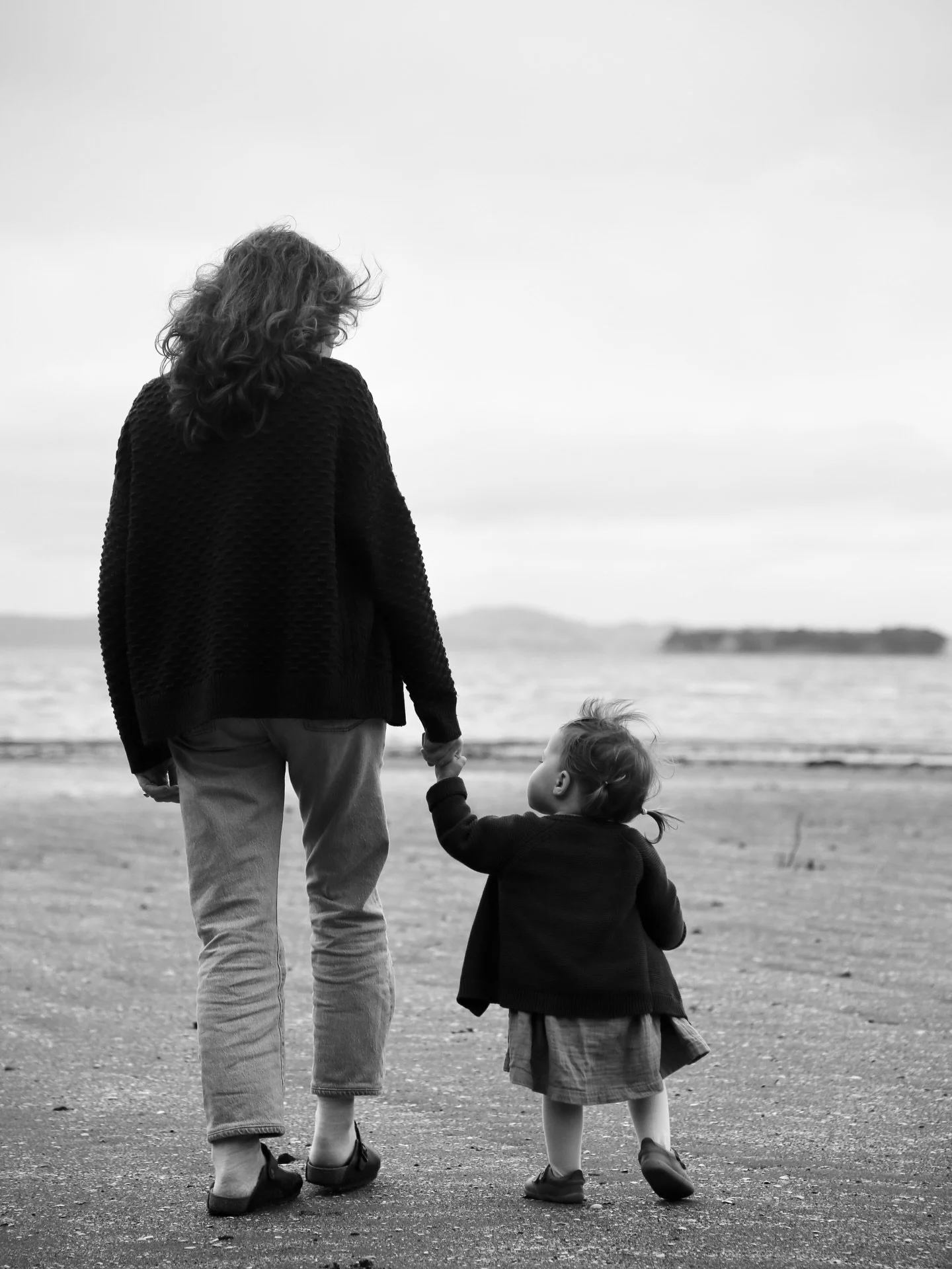 Tiny pigtails down by the sea
