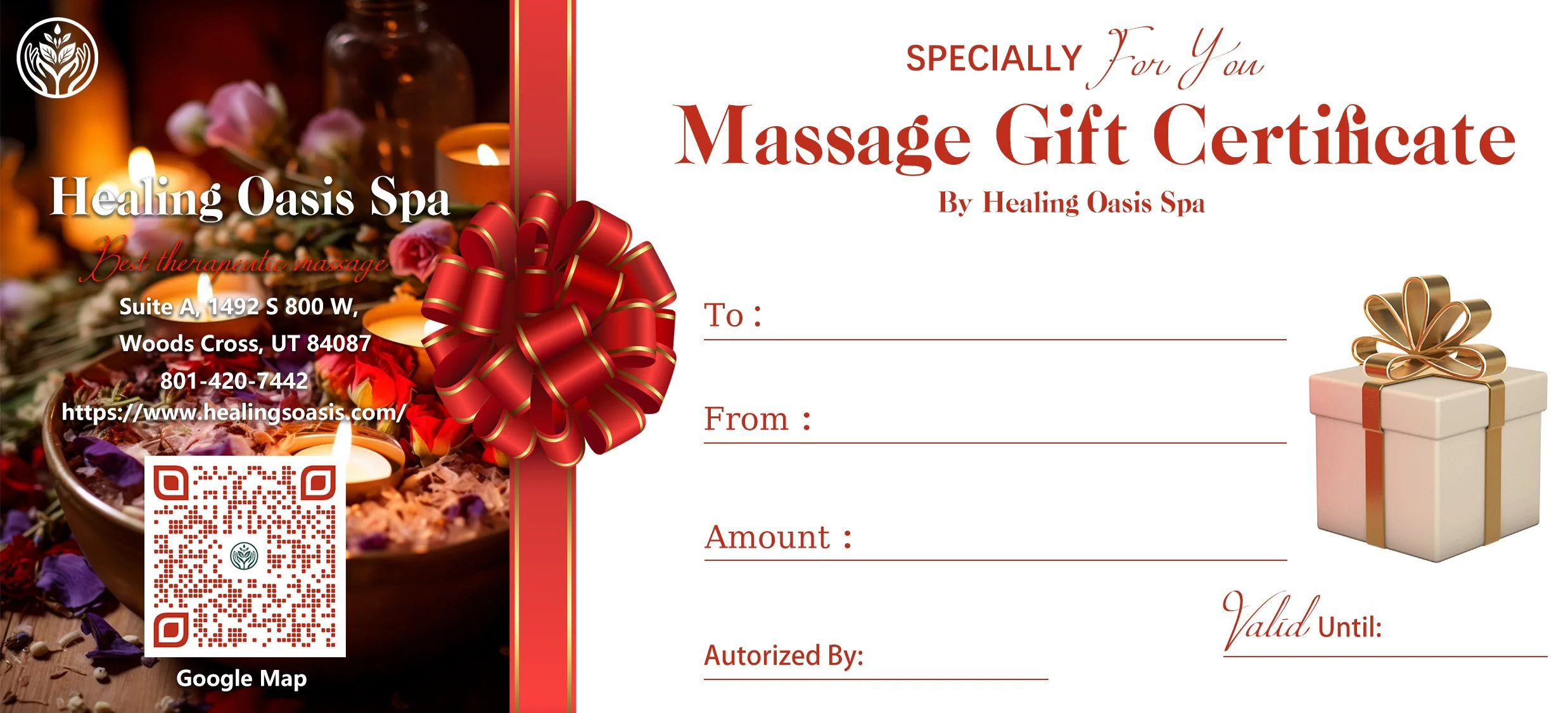 Digital Gift Card for Massage