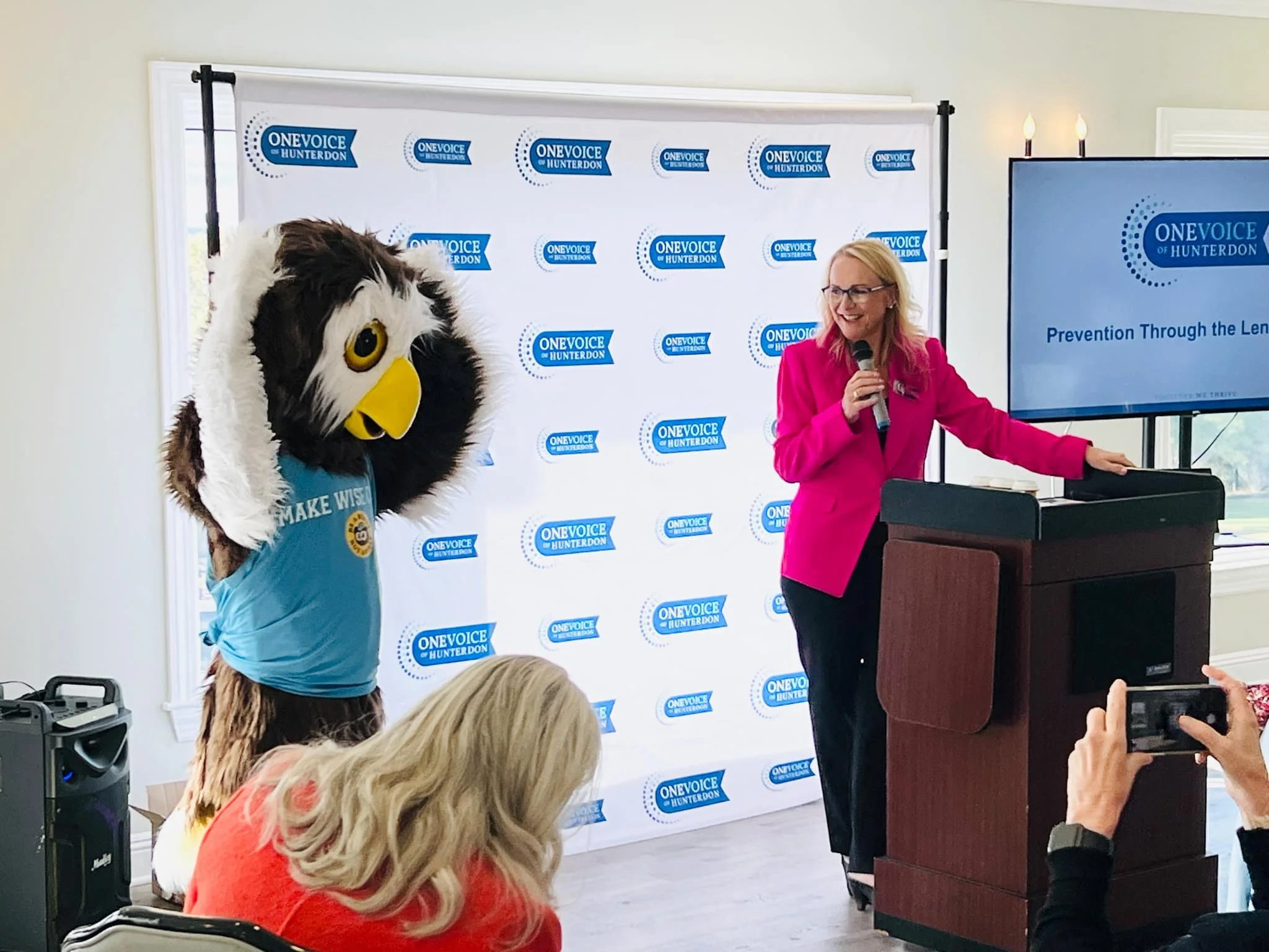 Lesley speaking Owlbert.jpg