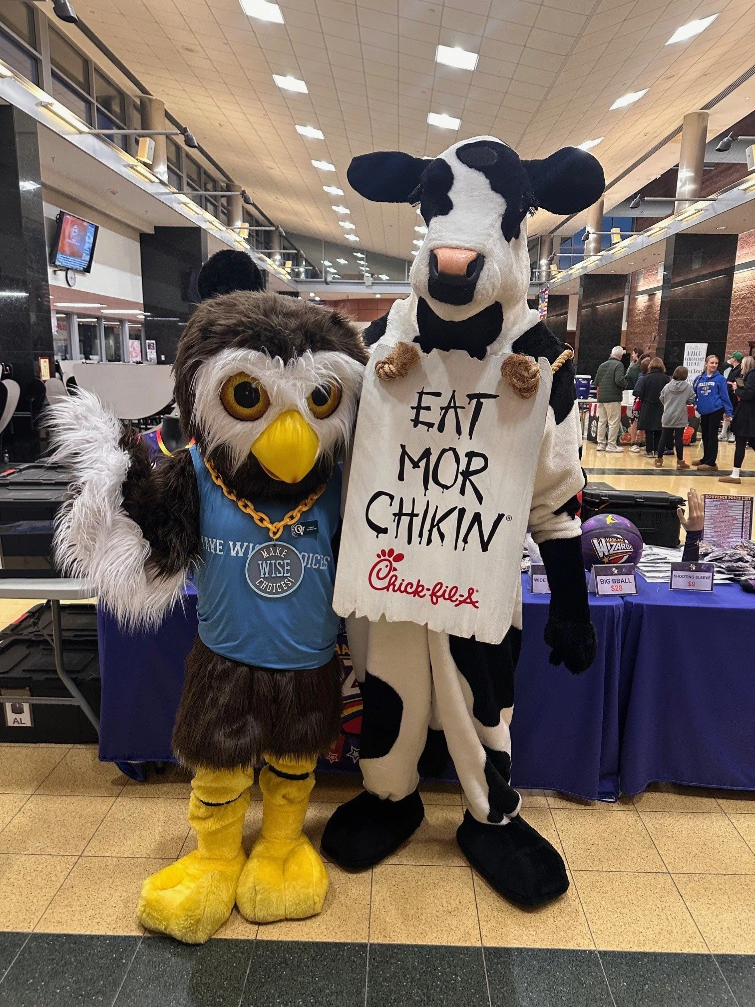 Owlbert and Chick Fil A Cow.jpg