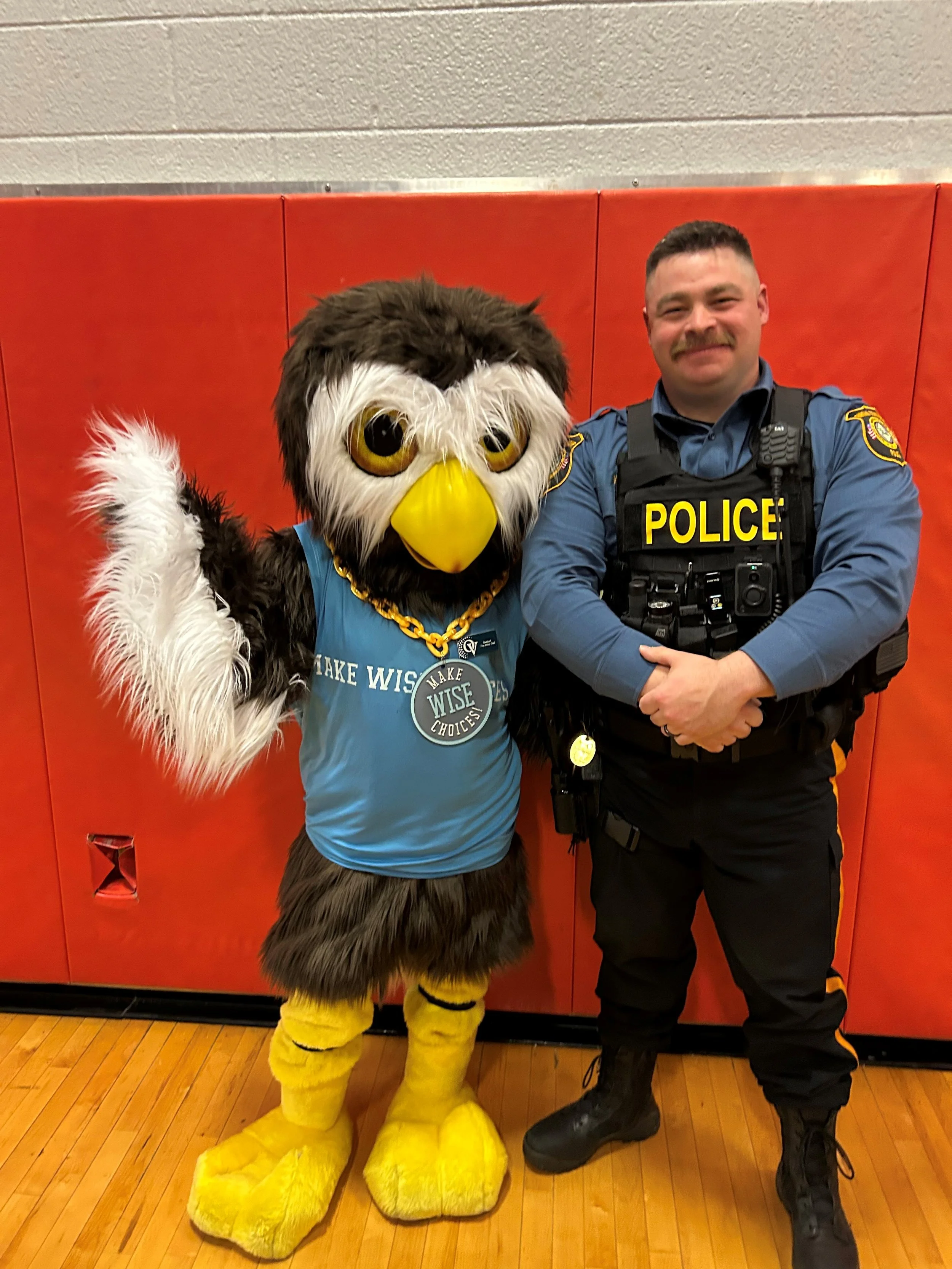 Owlbert with Raritan Township Officer.jpg