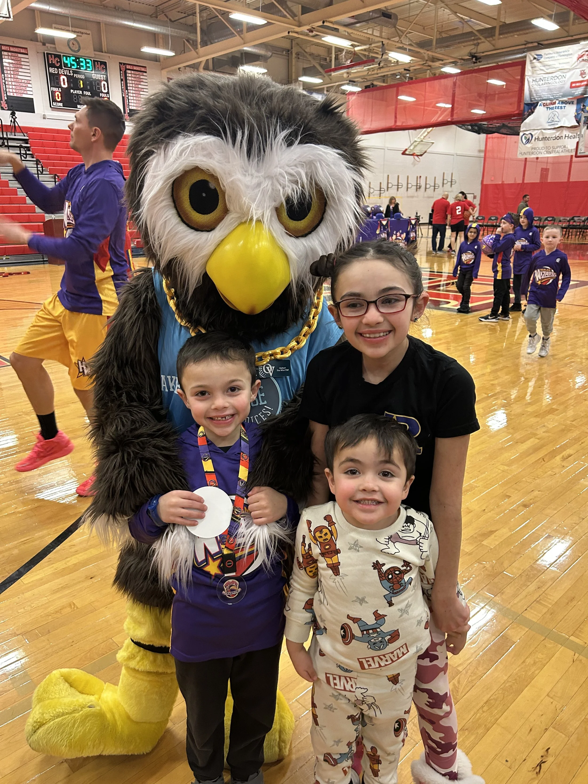 Owlbert with WHS DaSilva family.jpg