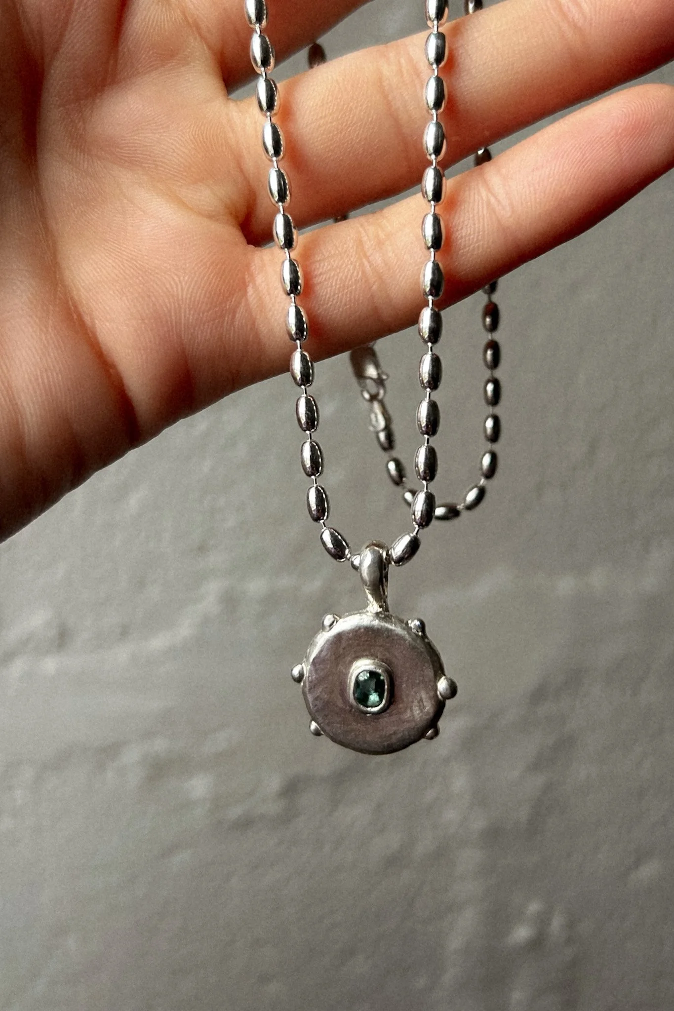 Cleo Pendant green sapphire-1