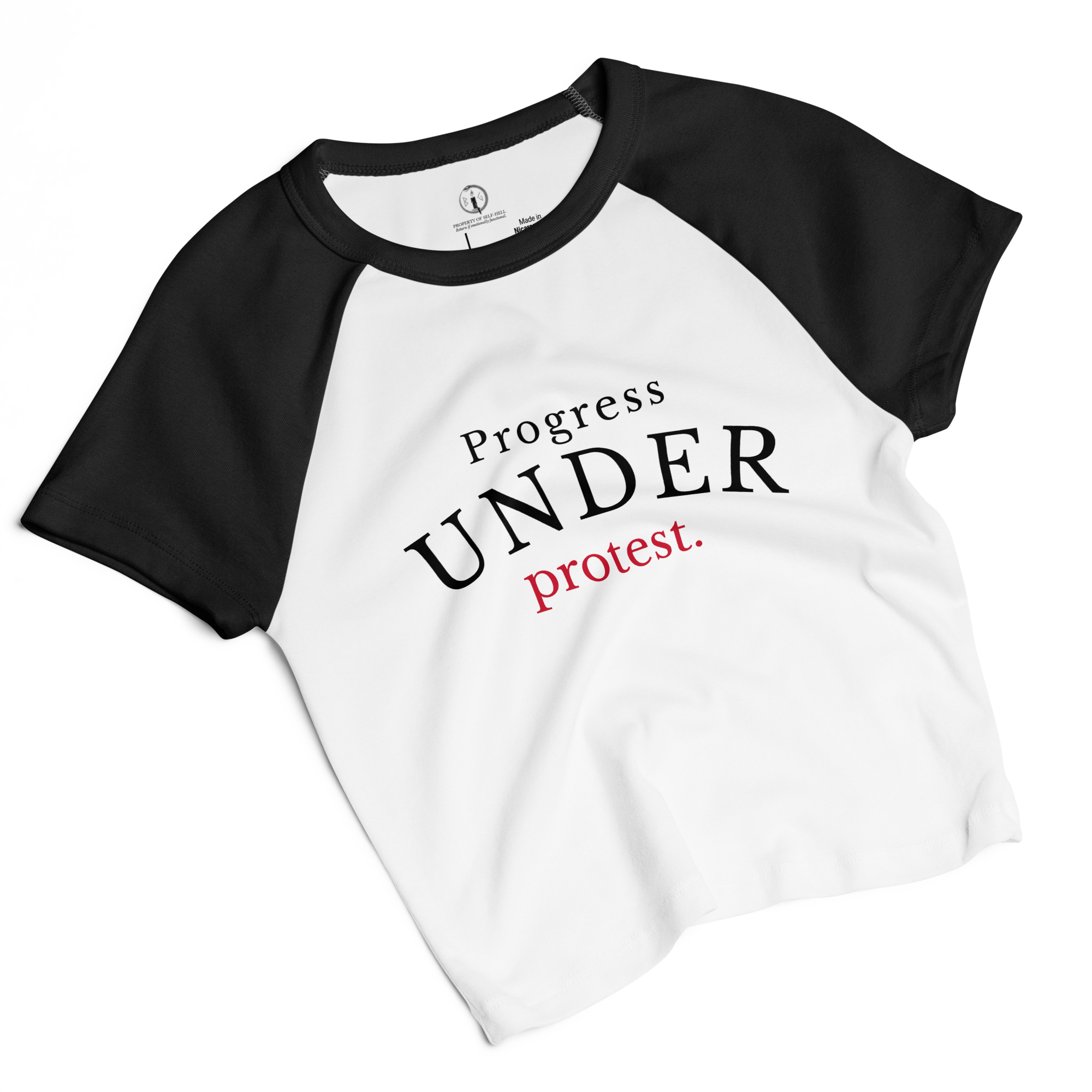 womens-micro-rib-raglan-baby-tee-white-black-front-6a70c86c1e76b.png