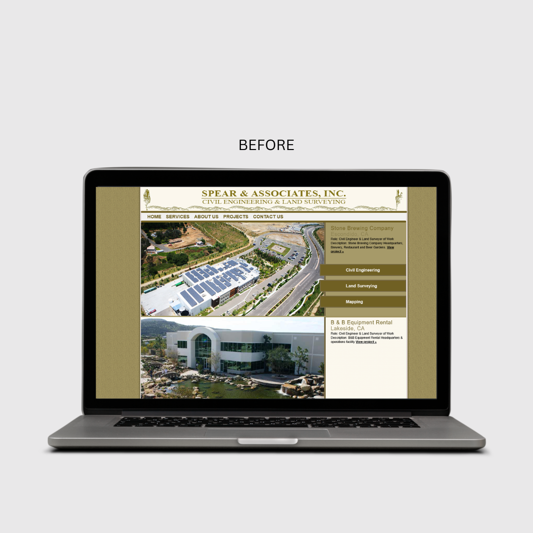 Old Website with limited functionality.
