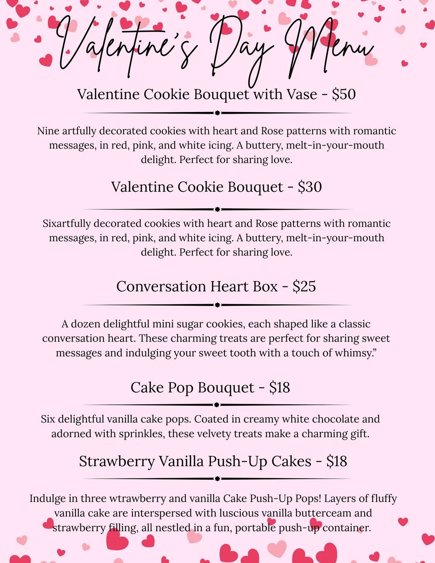 Love is in the air (and in every bite)! 💕 Celebrate Valentine&rsquo;s Day with our handmade sugar cookies, adorable cake pops, and mini layer cake push pops &mdash; all baked with organic goodness and a sprinkle of love. 🍪🍰🌸

#customcookies #home