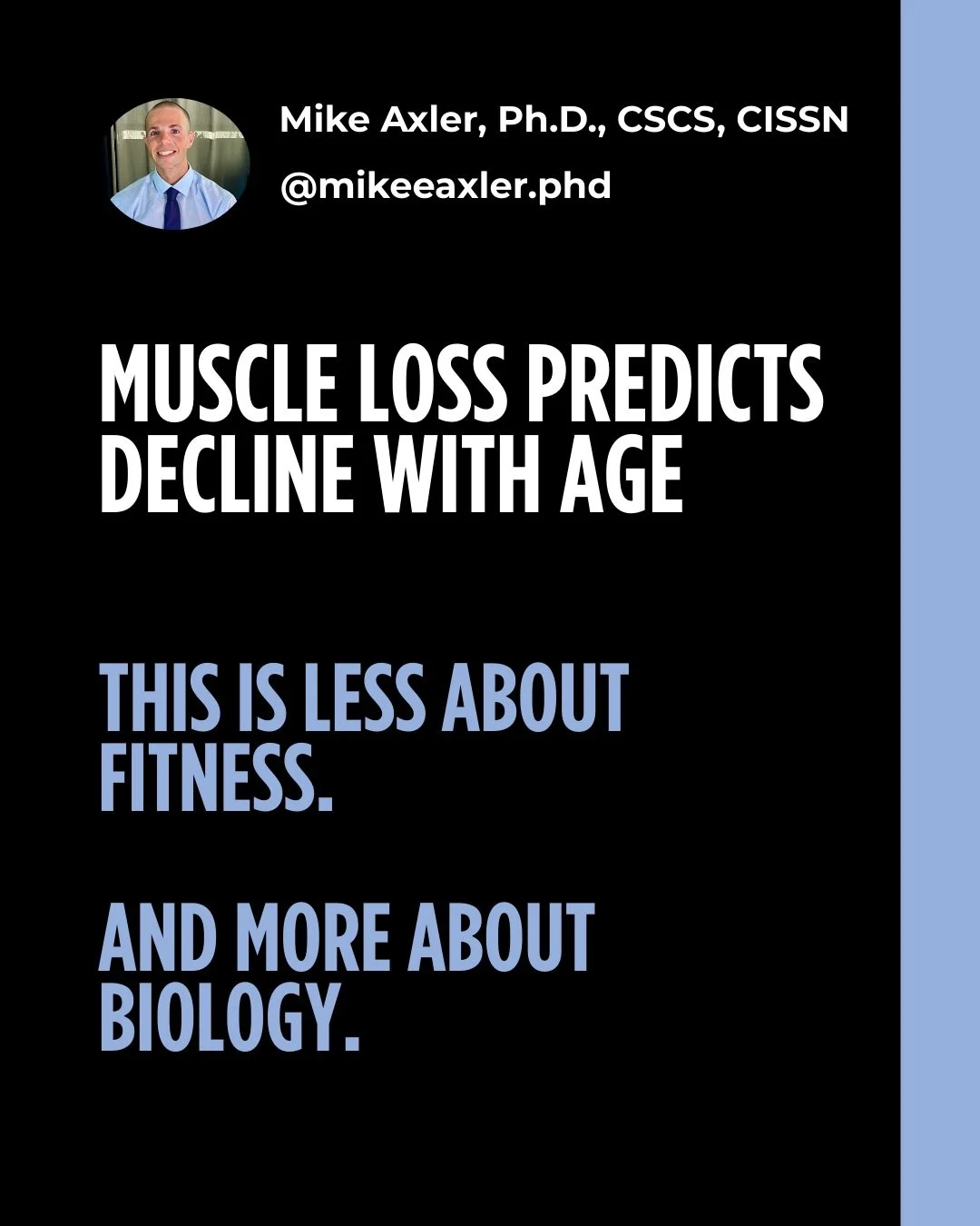 Most people think muscle loss is just something that happens because we age.

But aging research tells a different story.

Muscle is not just tissue &mdash; it&rsquo;s a metabolically active organ that supports blood sugar control, recovery, balance,