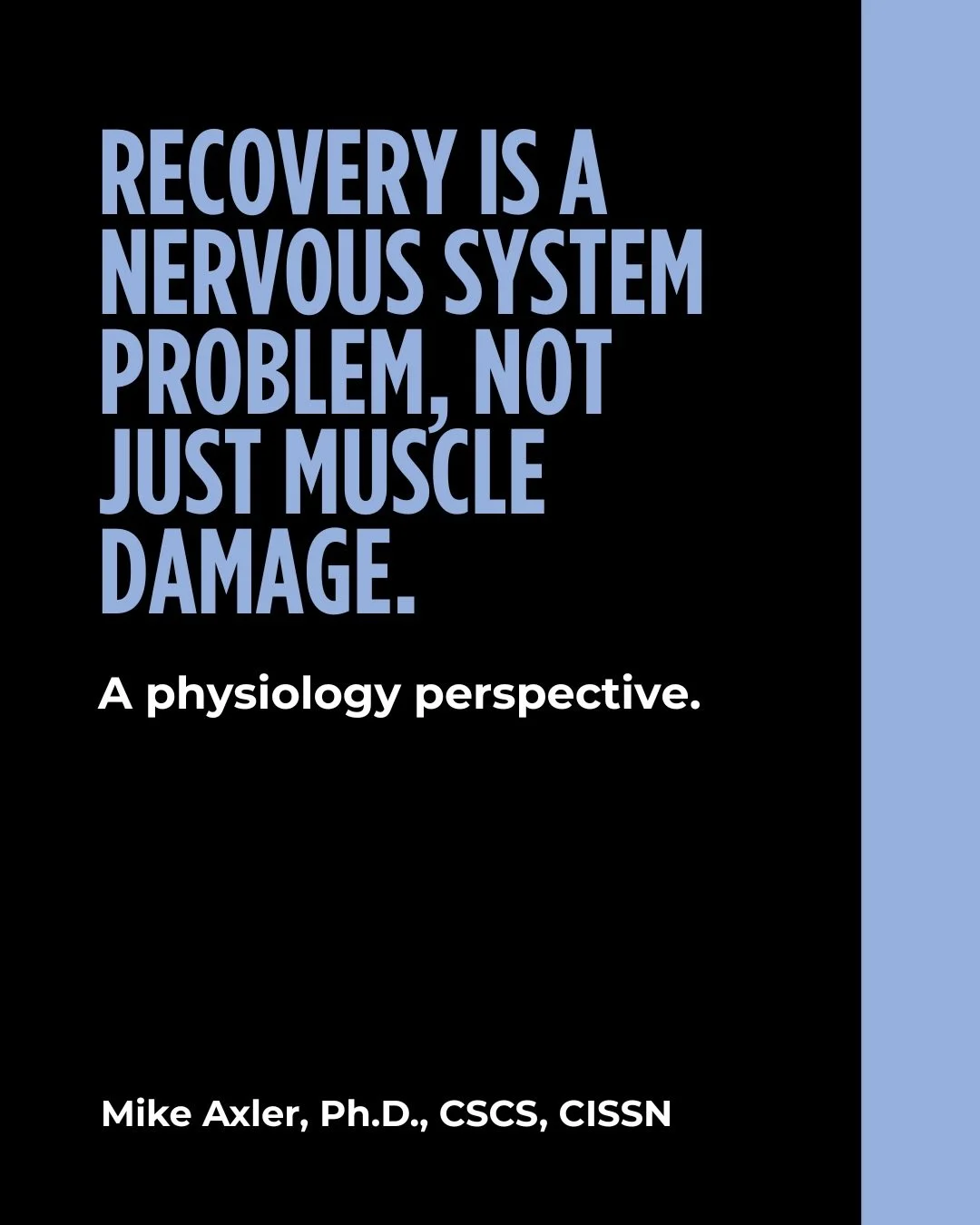 When people talk about recovery, the conversation usually centers on muscles &mdash; soreness, inflammation, or tissue repair. Those factors matter, but they&rsquo;re only part of the picture.

From a physiological standpoint, recovery is largely reg