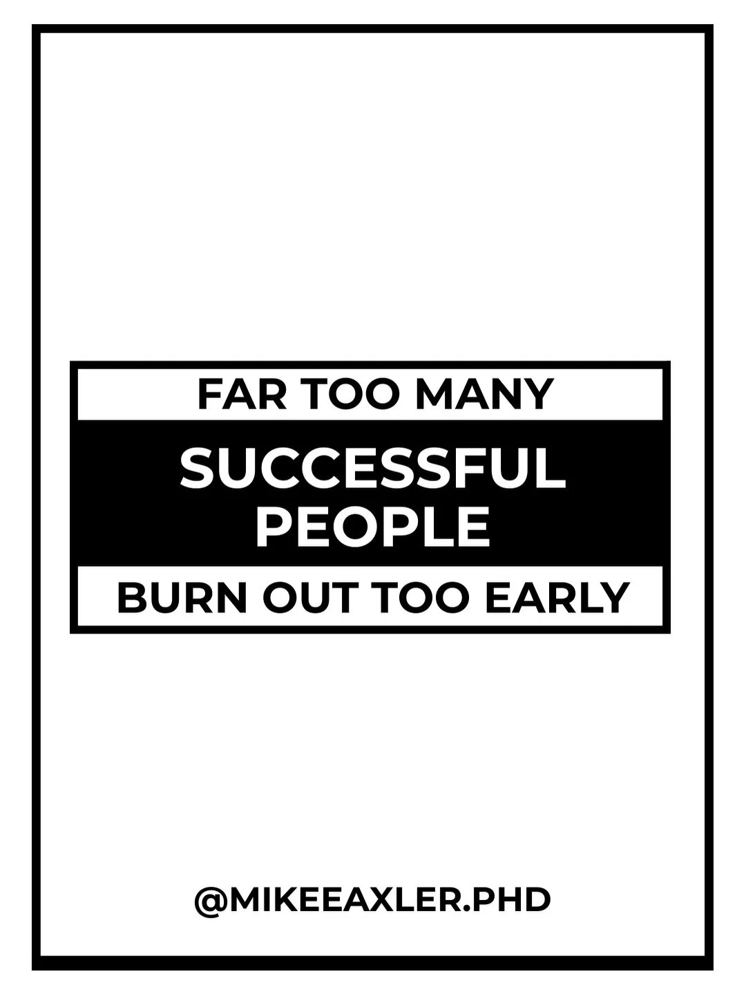 One thing I have consistently noticed around highly successful people is that many eventually become trapped by their own standards.

They try to maximize every area of life simultaneously.

Career.
Fitness.
Family.
Health.
Productivity.
Creativity.
