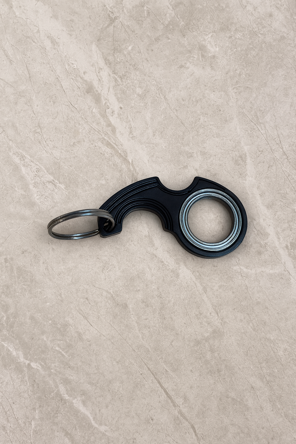 alloy keychain spinner (black)