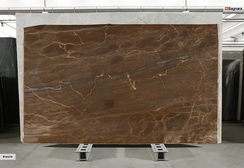 Bagnara Quartzite Bronzite quartzite slab in warehouse