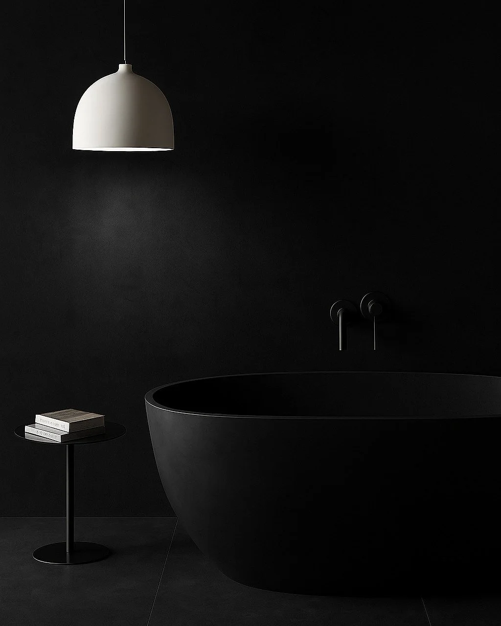 Infinity Total Black surface in a modern bathroom
