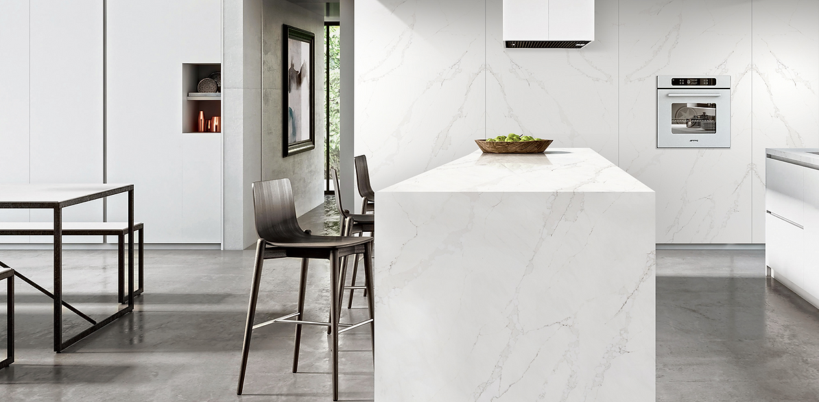 SG Quartz Calacatta Premium engineered stone kitchen