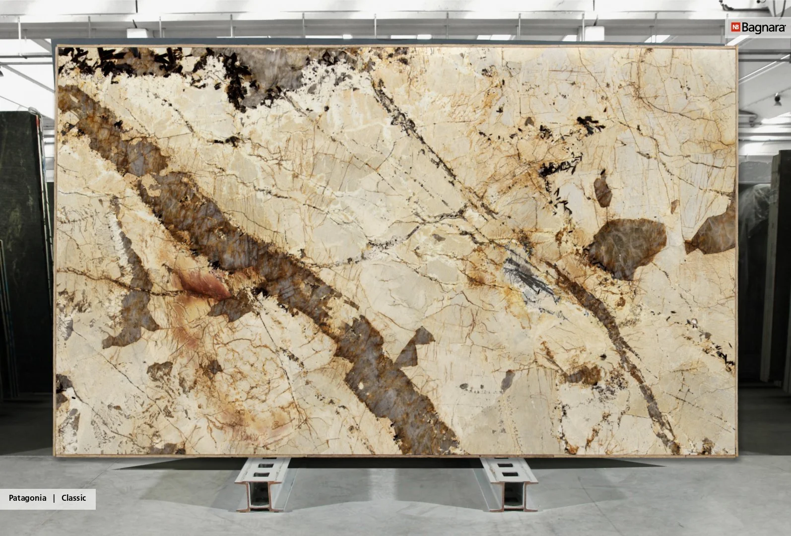 Bagnara Granite Patagonia stone slab in warehouse
