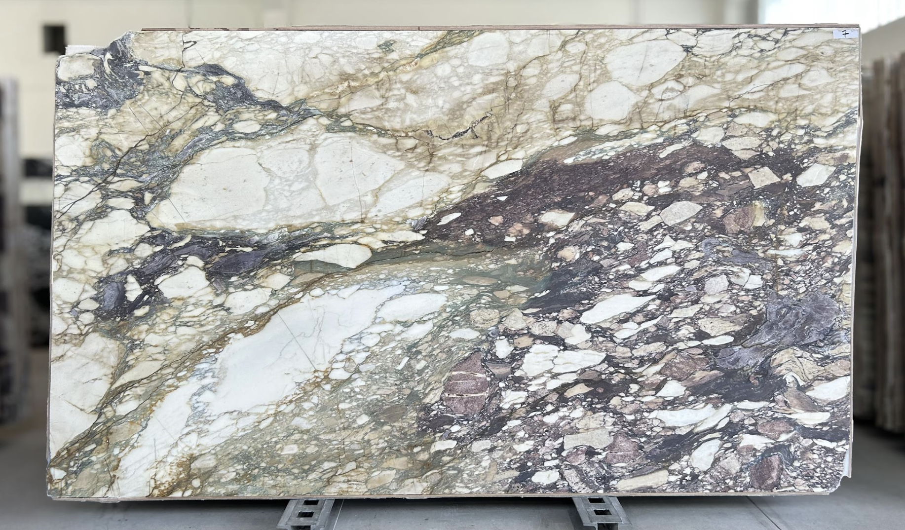 Bagnara Marble Calacatta Viola marble slab, honed finish