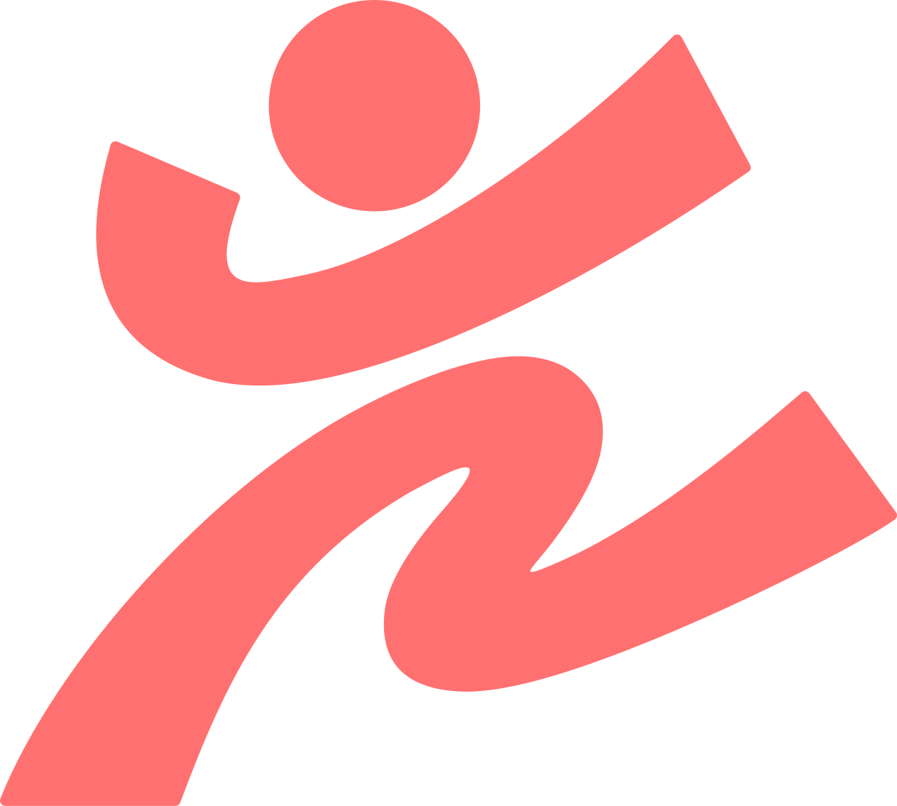 Stylized pink signature or logo on a black background.