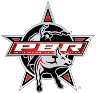 Logo with a bull's head in front of a star, featuring the text 'BERG PROBATION BULL RIDERS'.