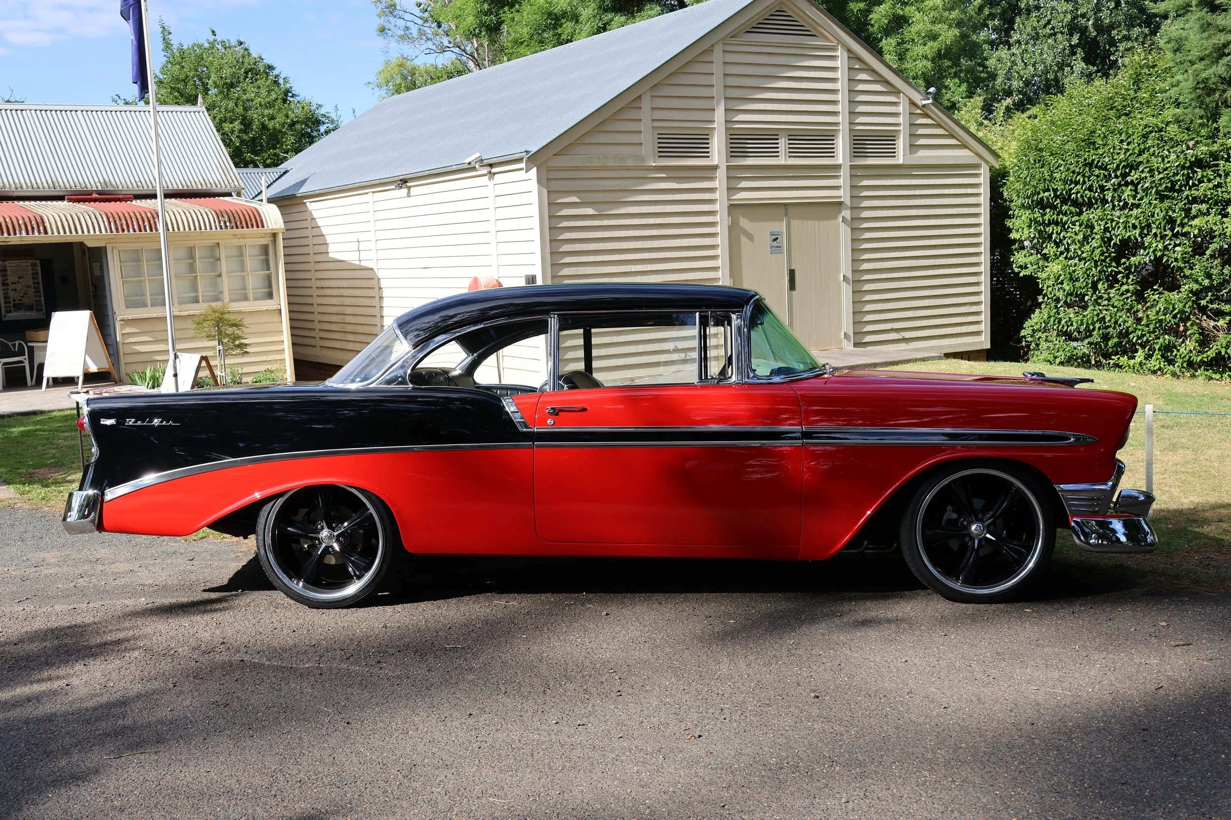 Red And Black Chevy Belair  Hi Res Photo Shot