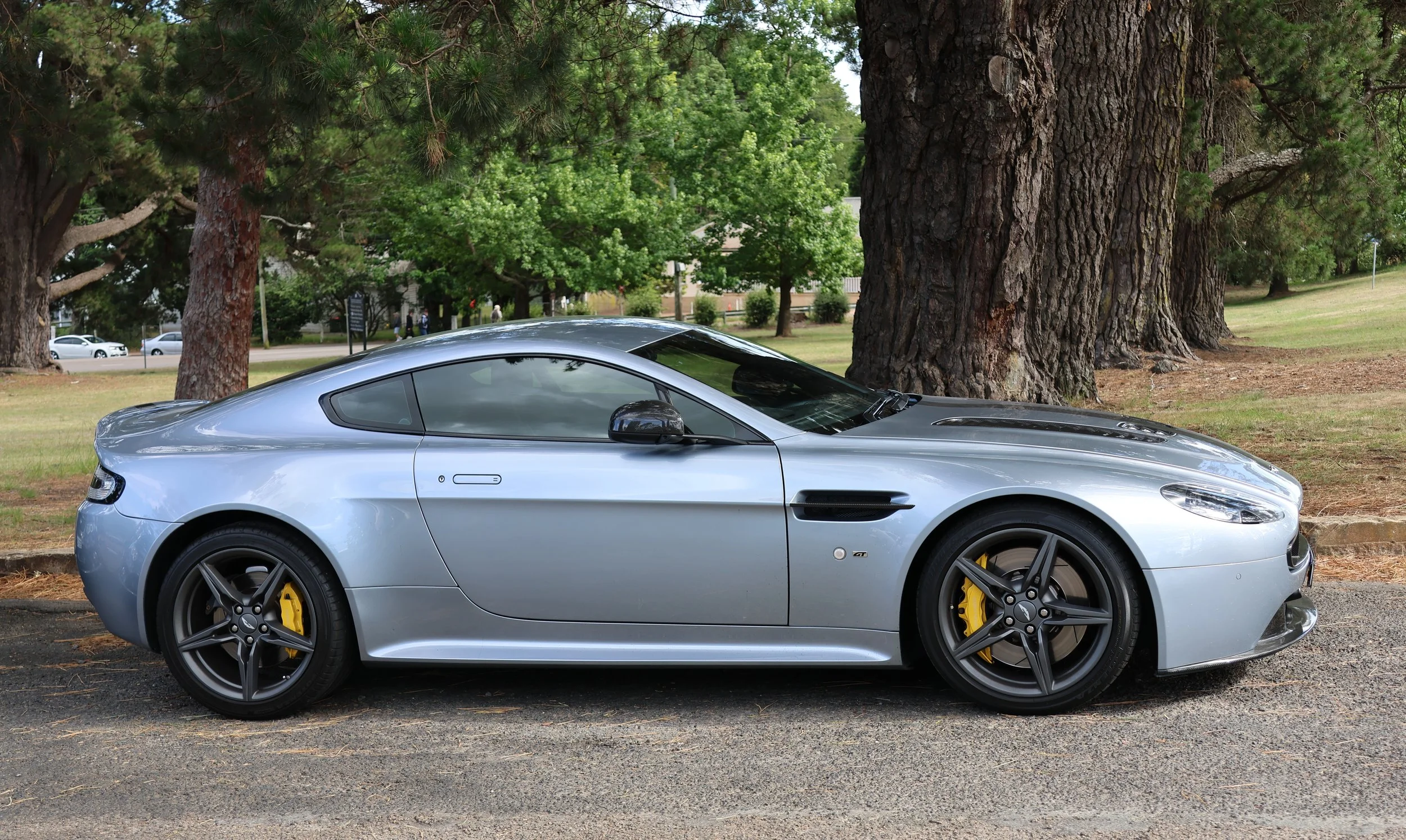 Silver Aston Martin GT Hi Res Photo Shot