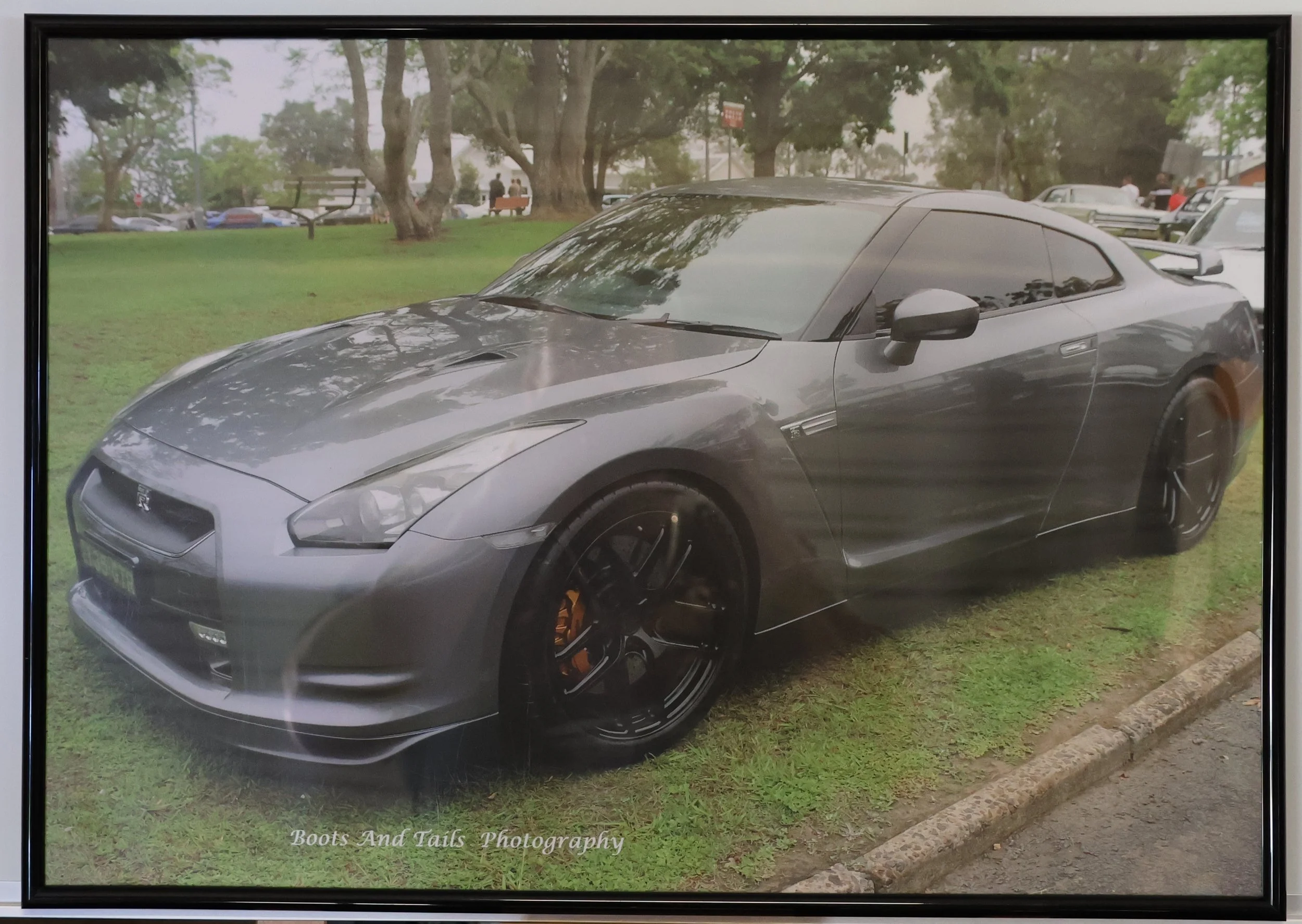A2 Framed Print (420mm x 594mm ) Nissan R35 Skyline Gun Metal Grey