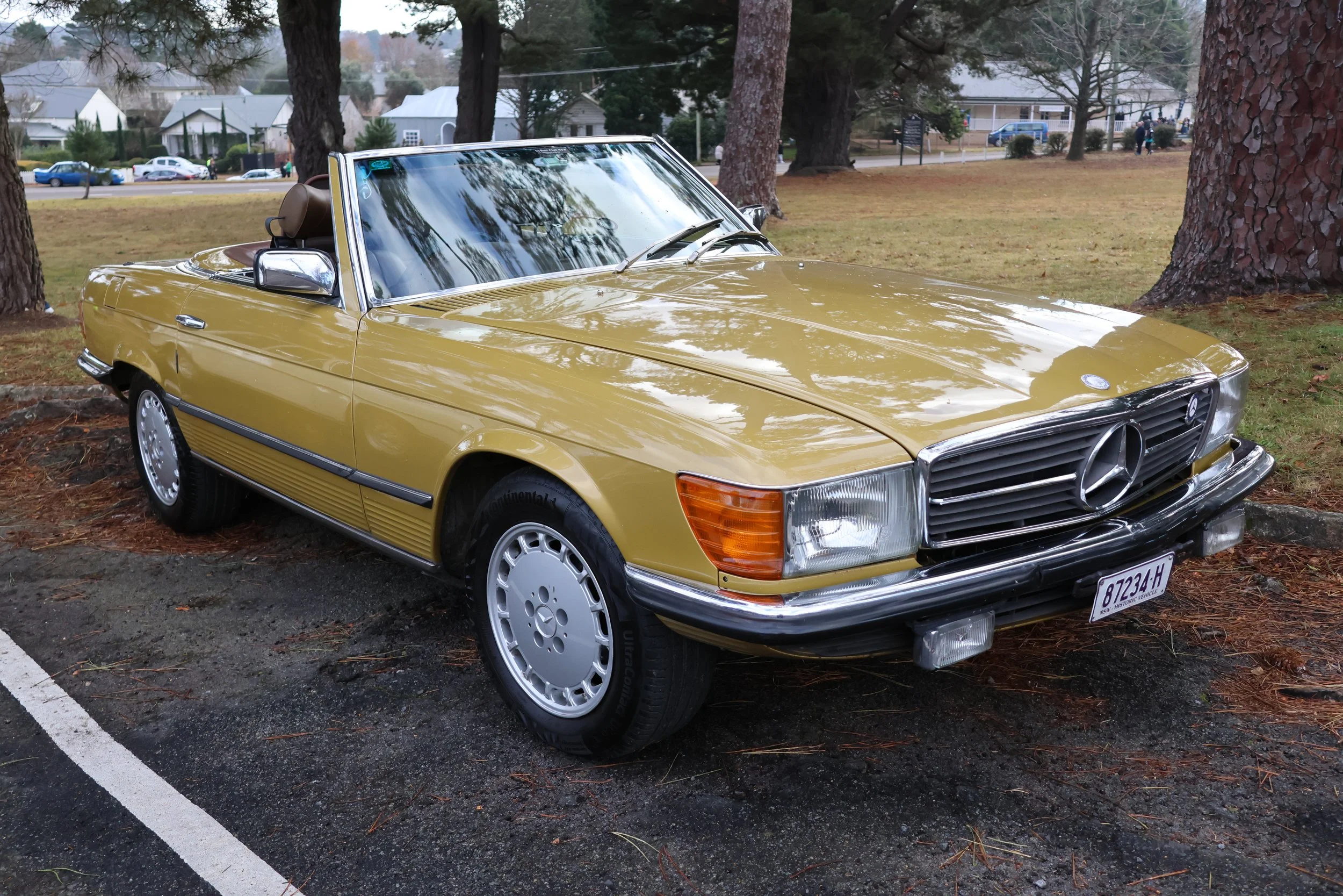 Mustard Mercedes Convertible  Hi Res Photo Shot