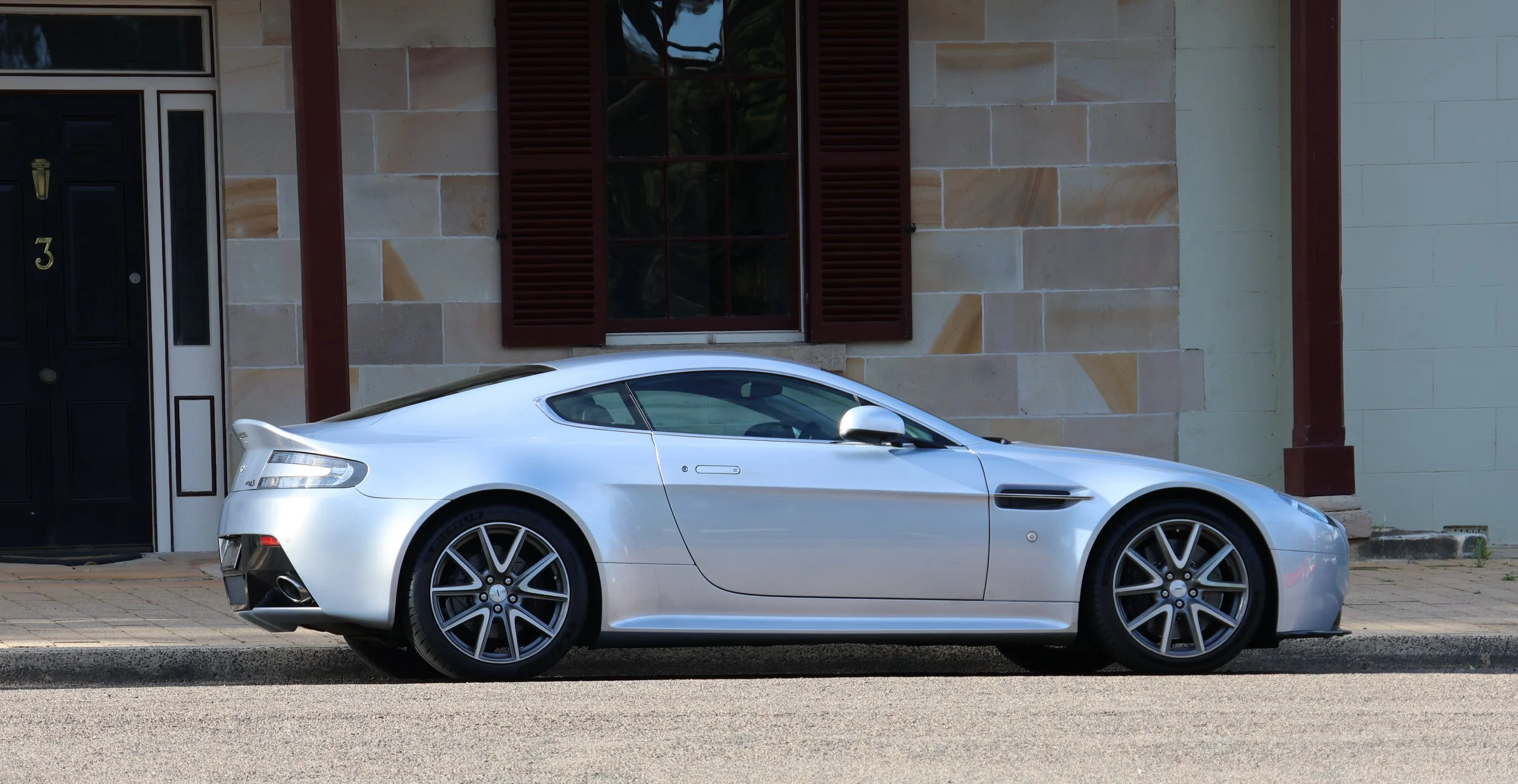 Silver Aston Martin  S  Hi Res Photo Shot