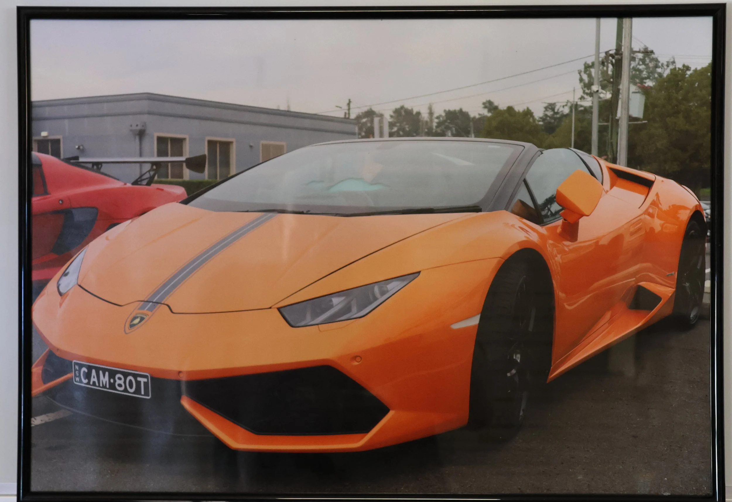 A2 Framed Print (420mm x 594mm ) Lamborghini Huracan Orange