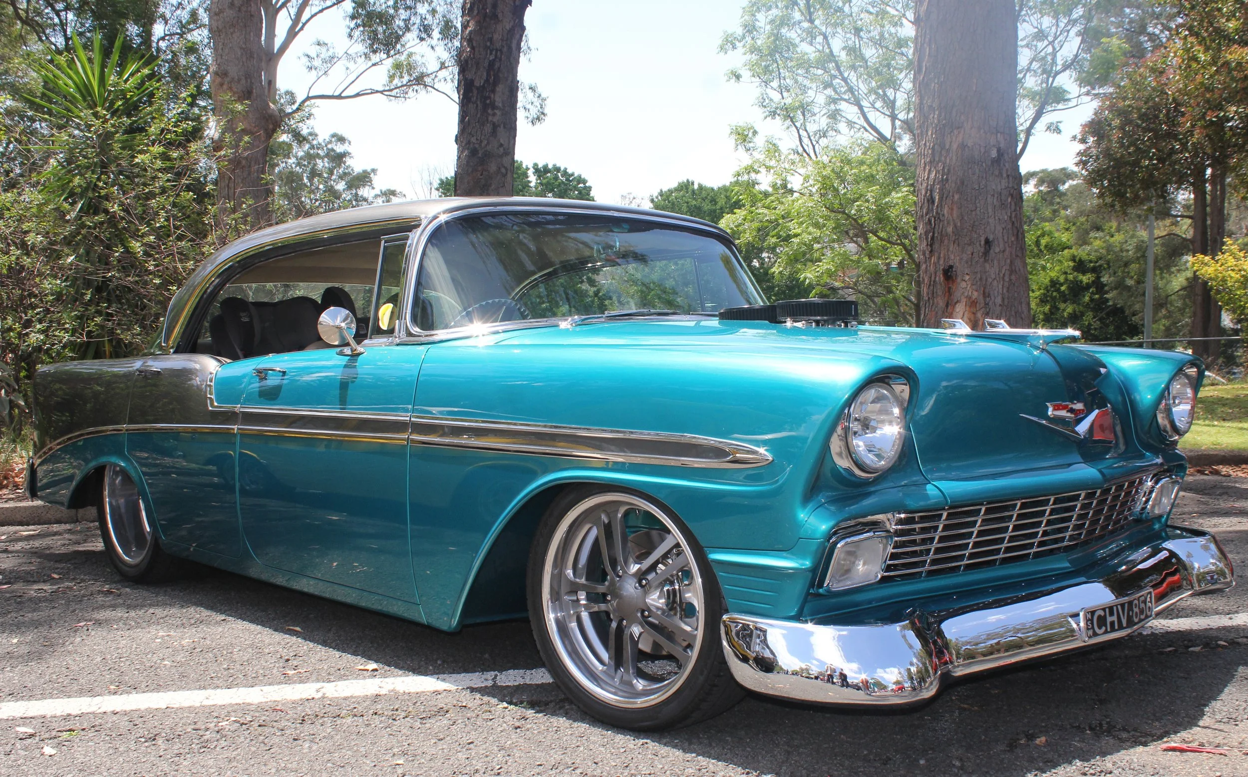 Blue 56 chev  Hi Res Shot