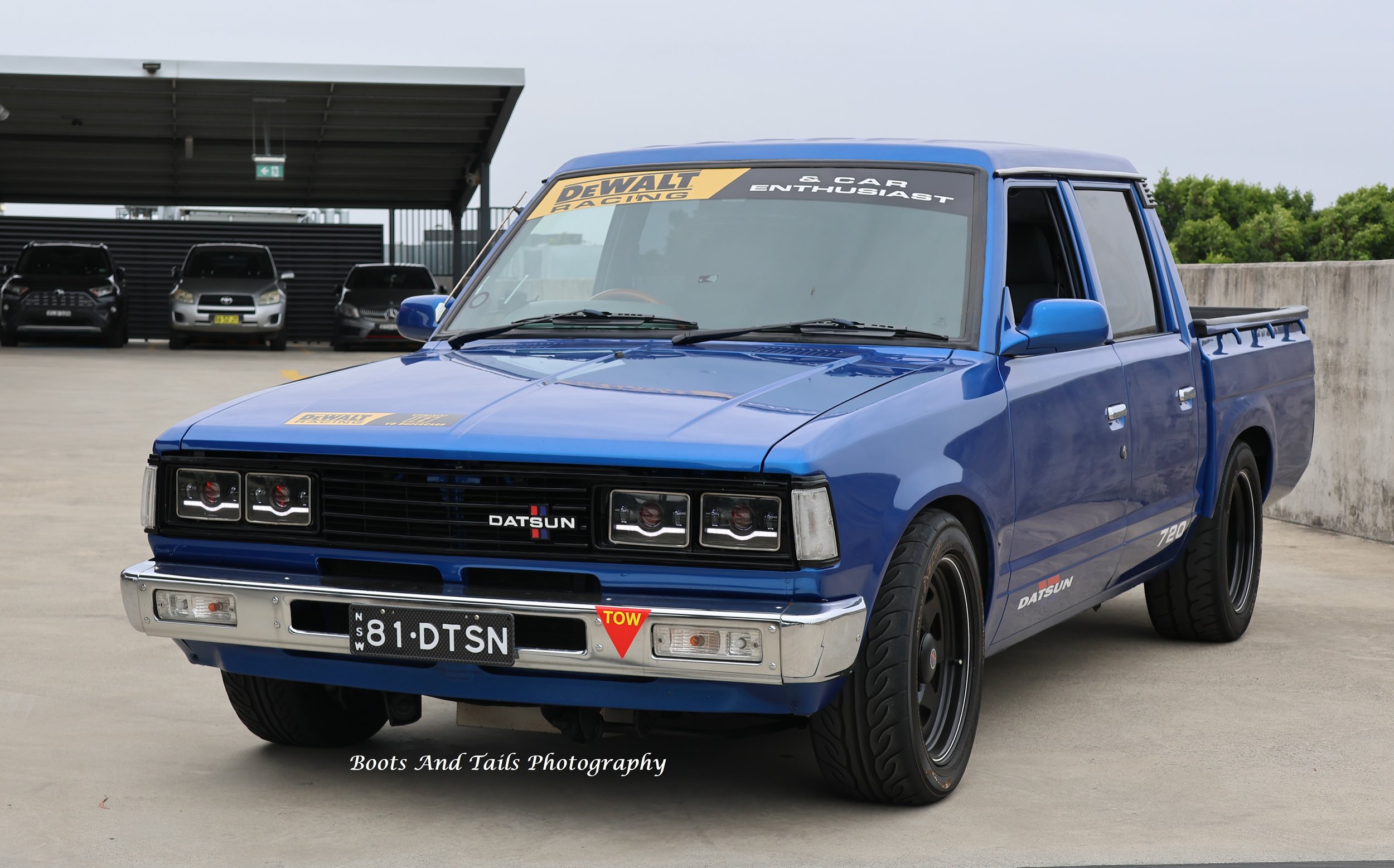 Blue Datsun 720 Dual Cab   Hi Res Shot